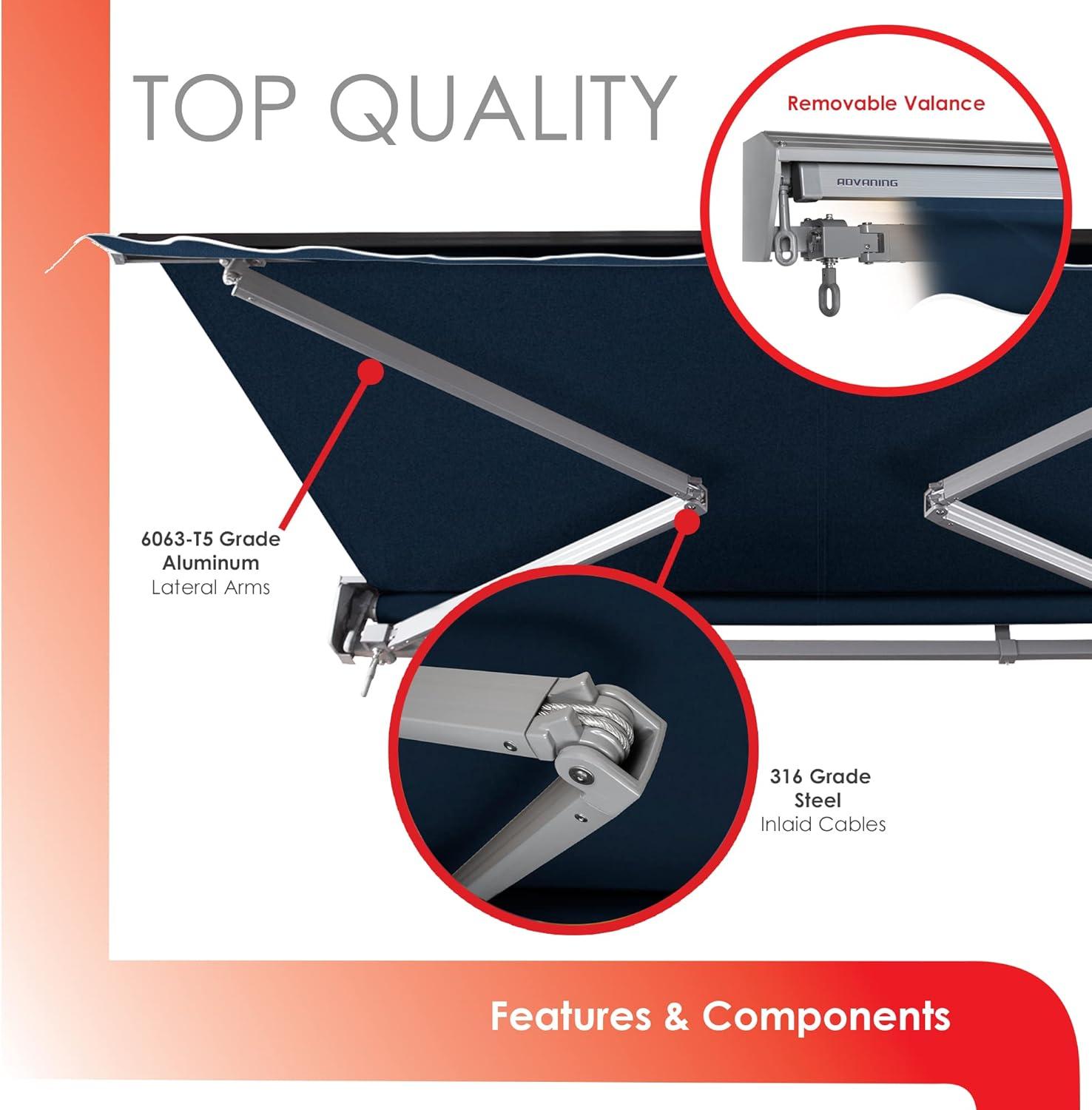 Classic Motorized Retraction Slope Patio Awning