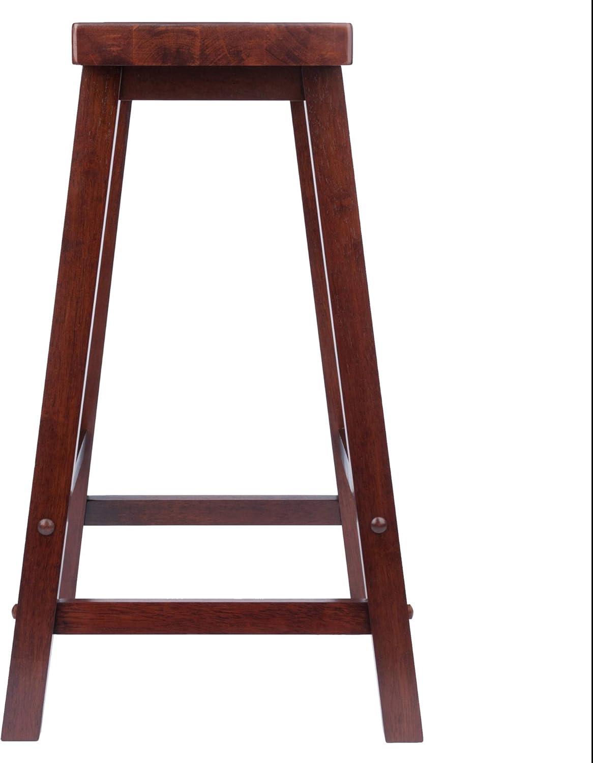 Saddle Seat 24" Counter Height Barstool Hardwood/Walnut - Winsome