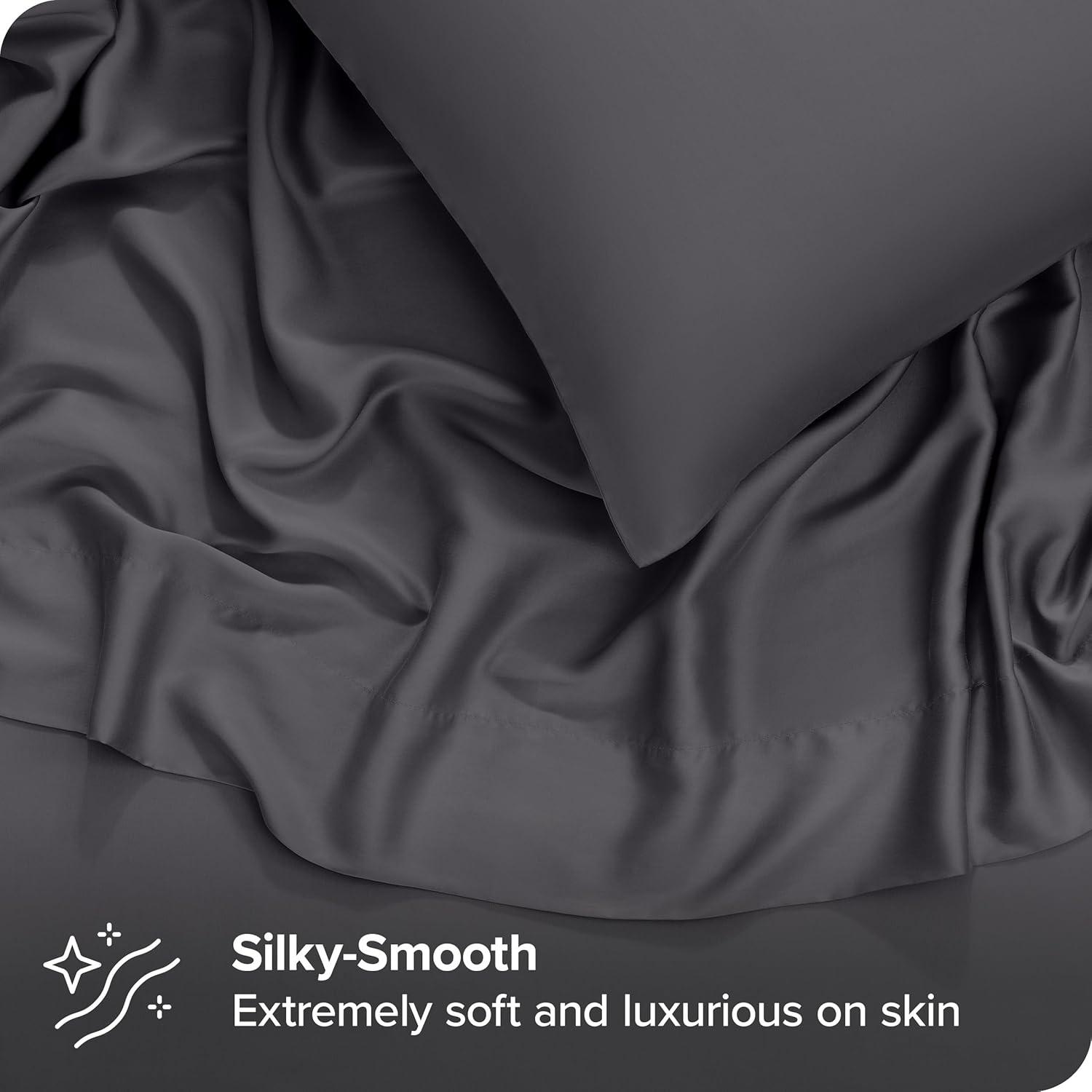 Full Forged Iron Grey TENCEL™ Lyocell Sheet Set by Bare Home