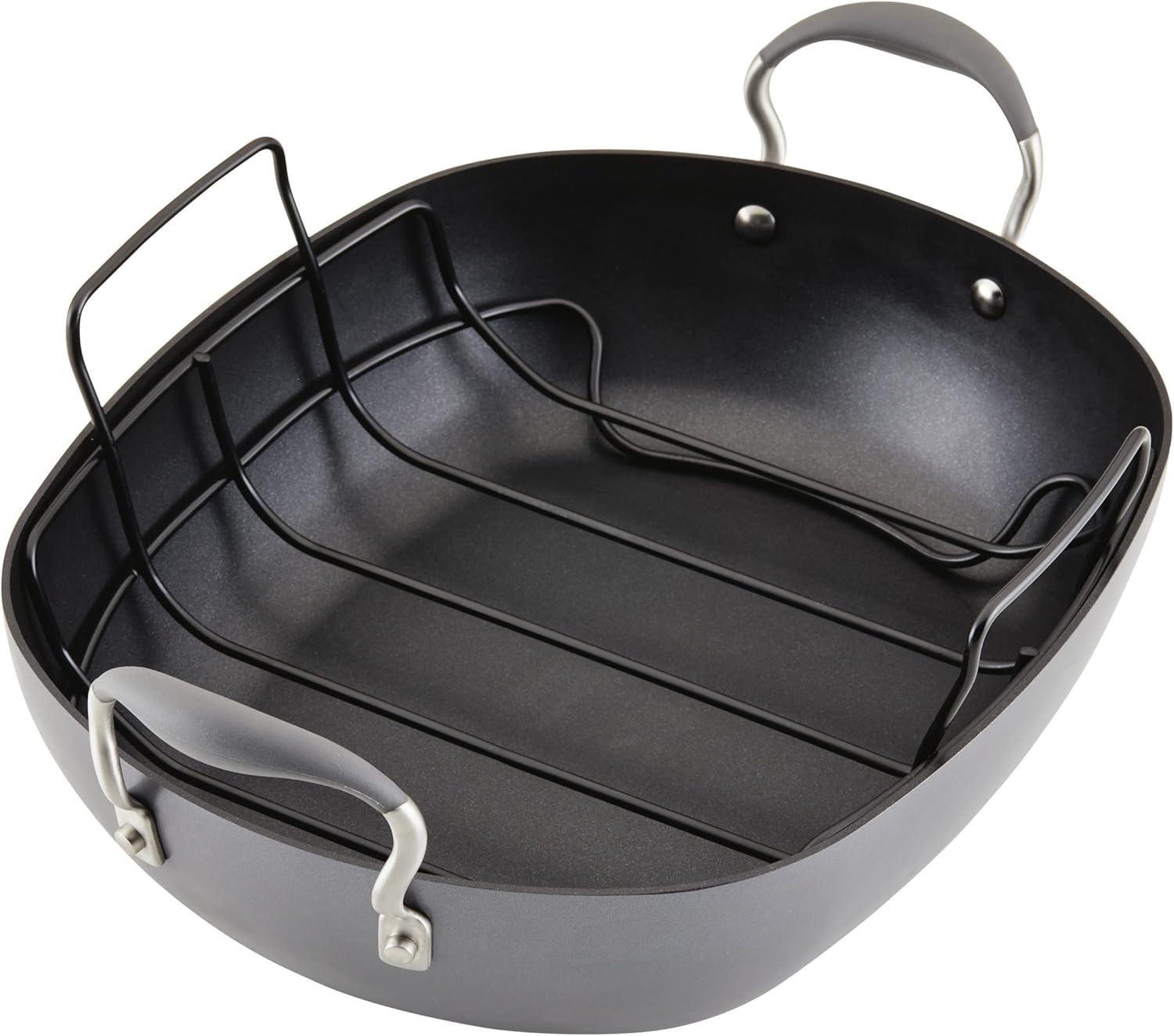 Anolon Advanced Hard Anodized Nonstick Roaster / Roasting Pan with Rack