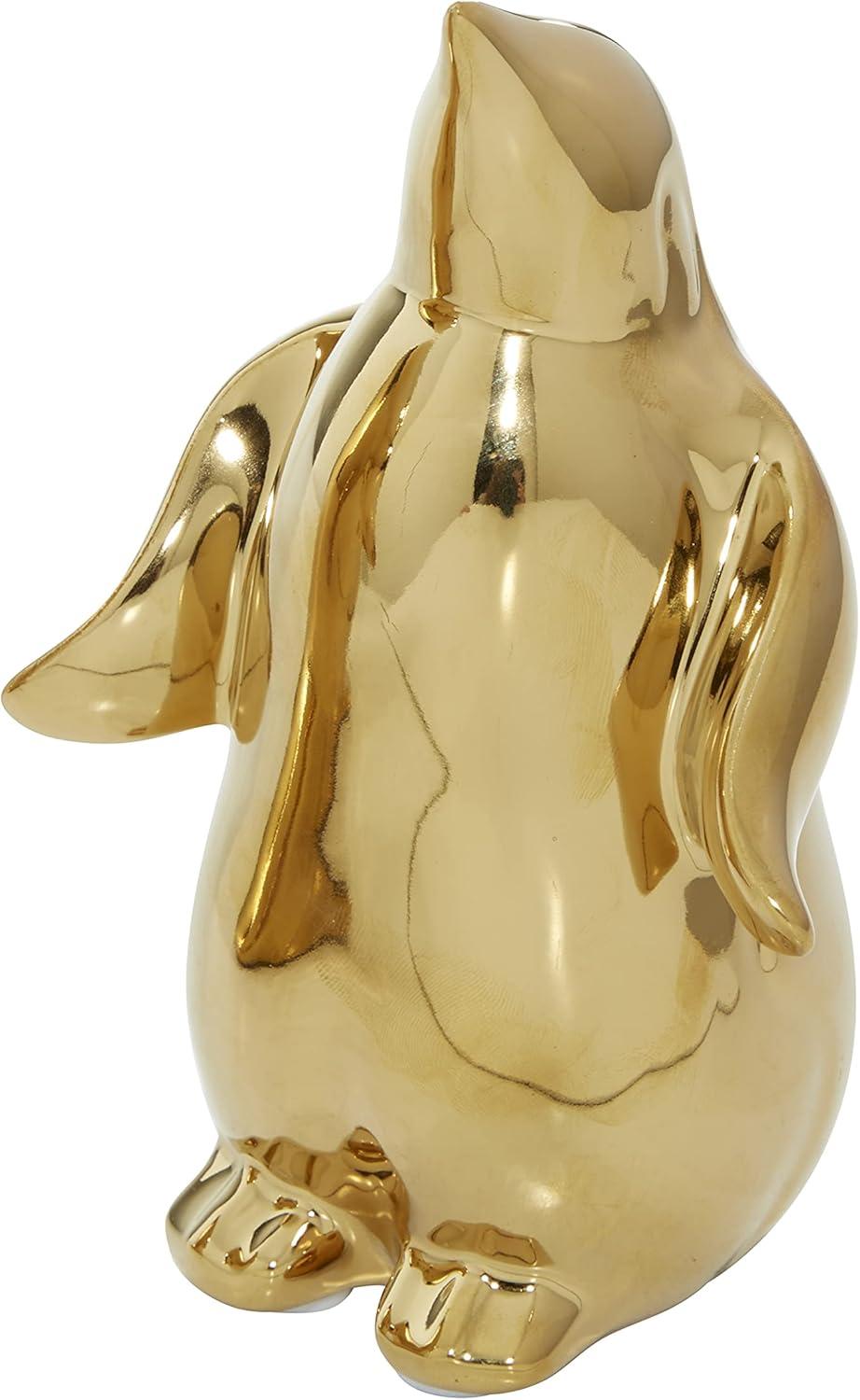 DecMode 5"W, 11"H Porcelain Glam Sculpture, Gold, 3 - Piece