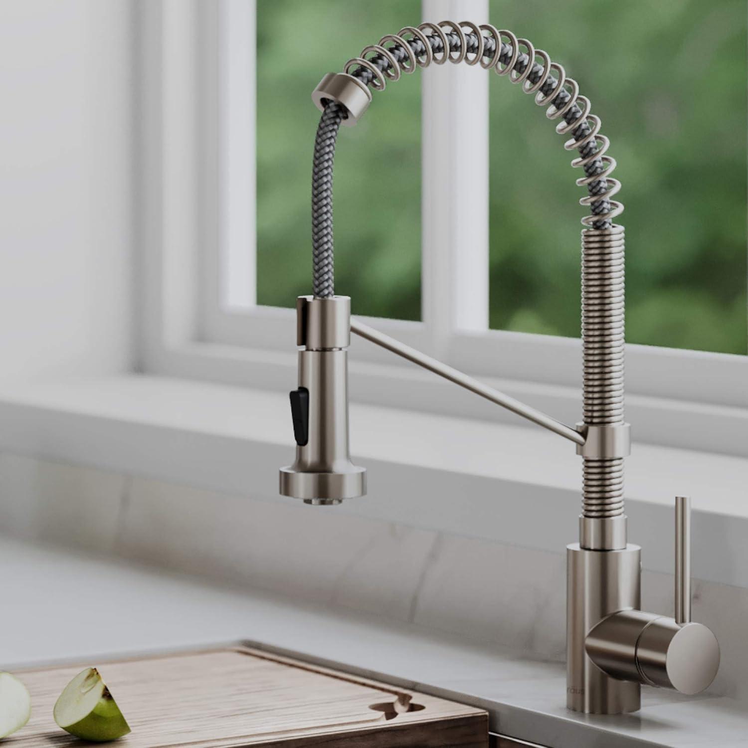 KRAUS Bolden Commercial Style 2-Function Single Handle Pull Down Kitchen Faucet