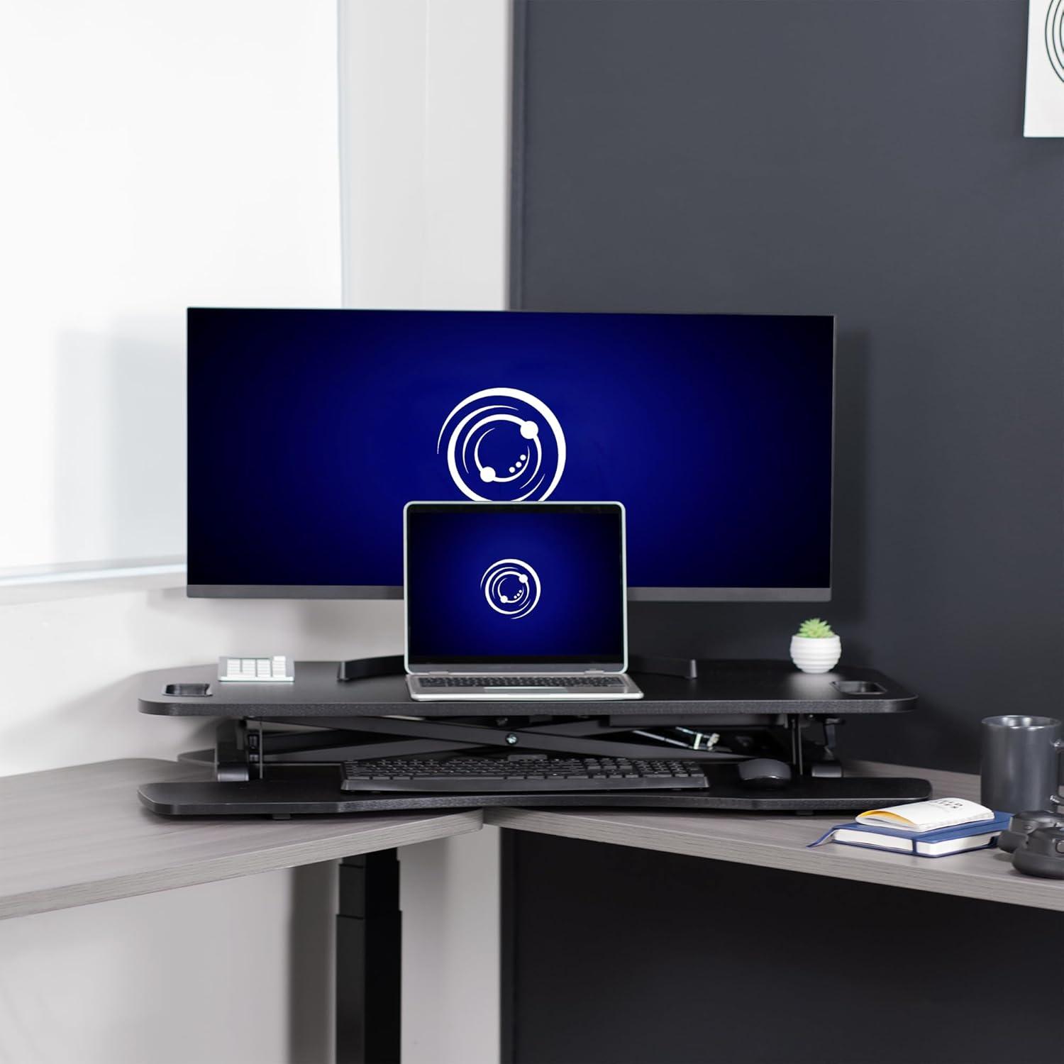 Vivo VIVO Height Adjustable Corner Desktop Monitor Riser 38" (DESK-V000KL series)