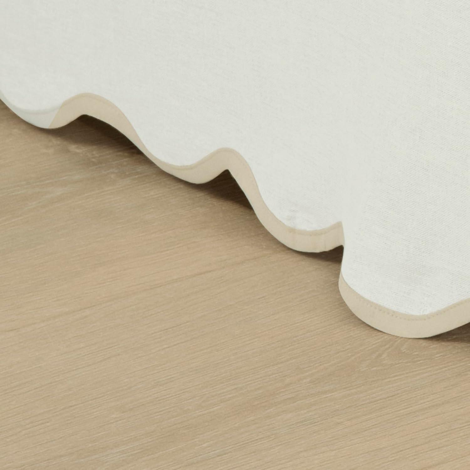 Coastal Chic Scallop Wrap Around Bed Skirt