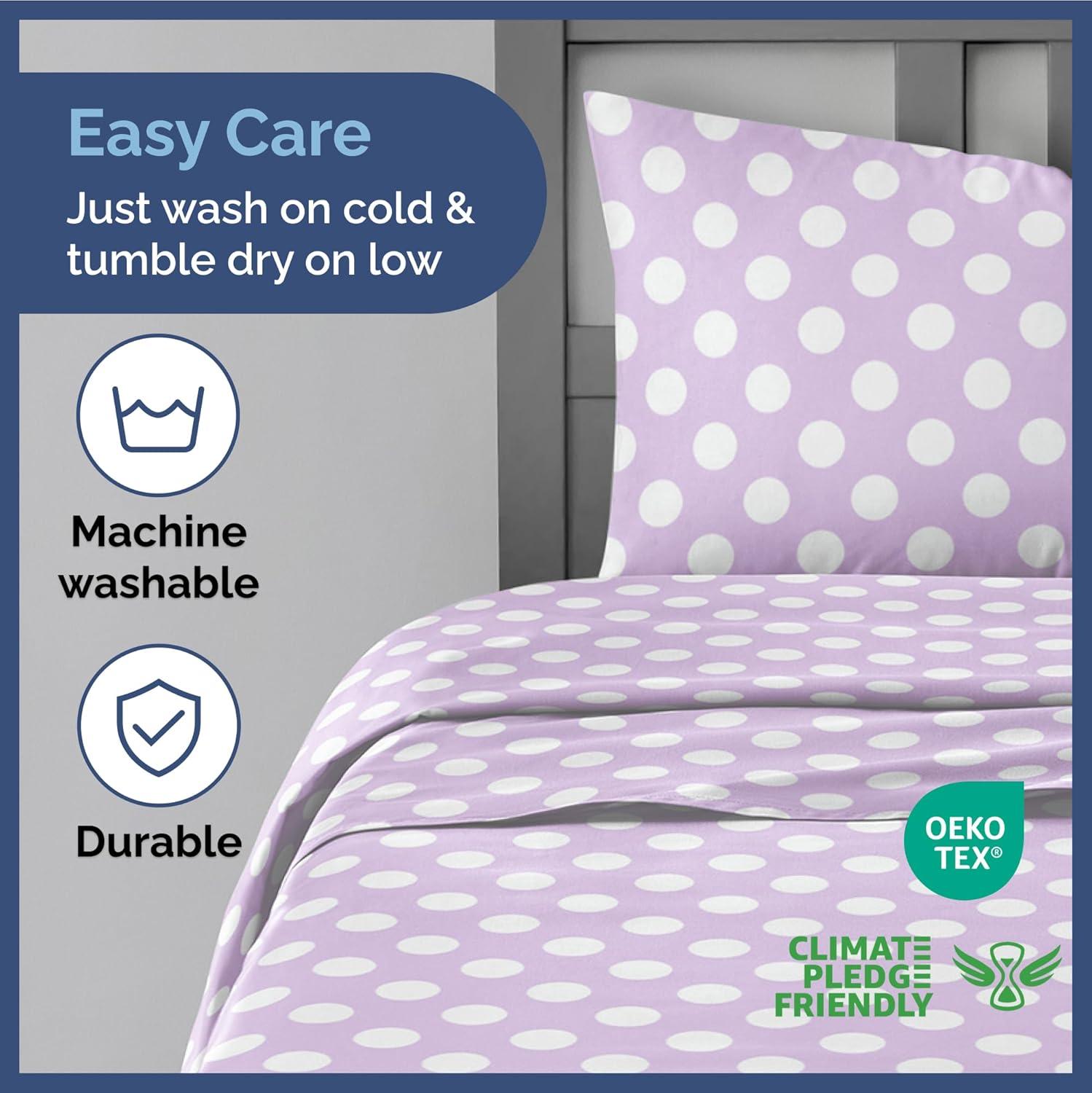 CGK Linens 4 Piece Kids Microfiber Sheet Set - Wrinkle Free - Cute, Cozy, Soft