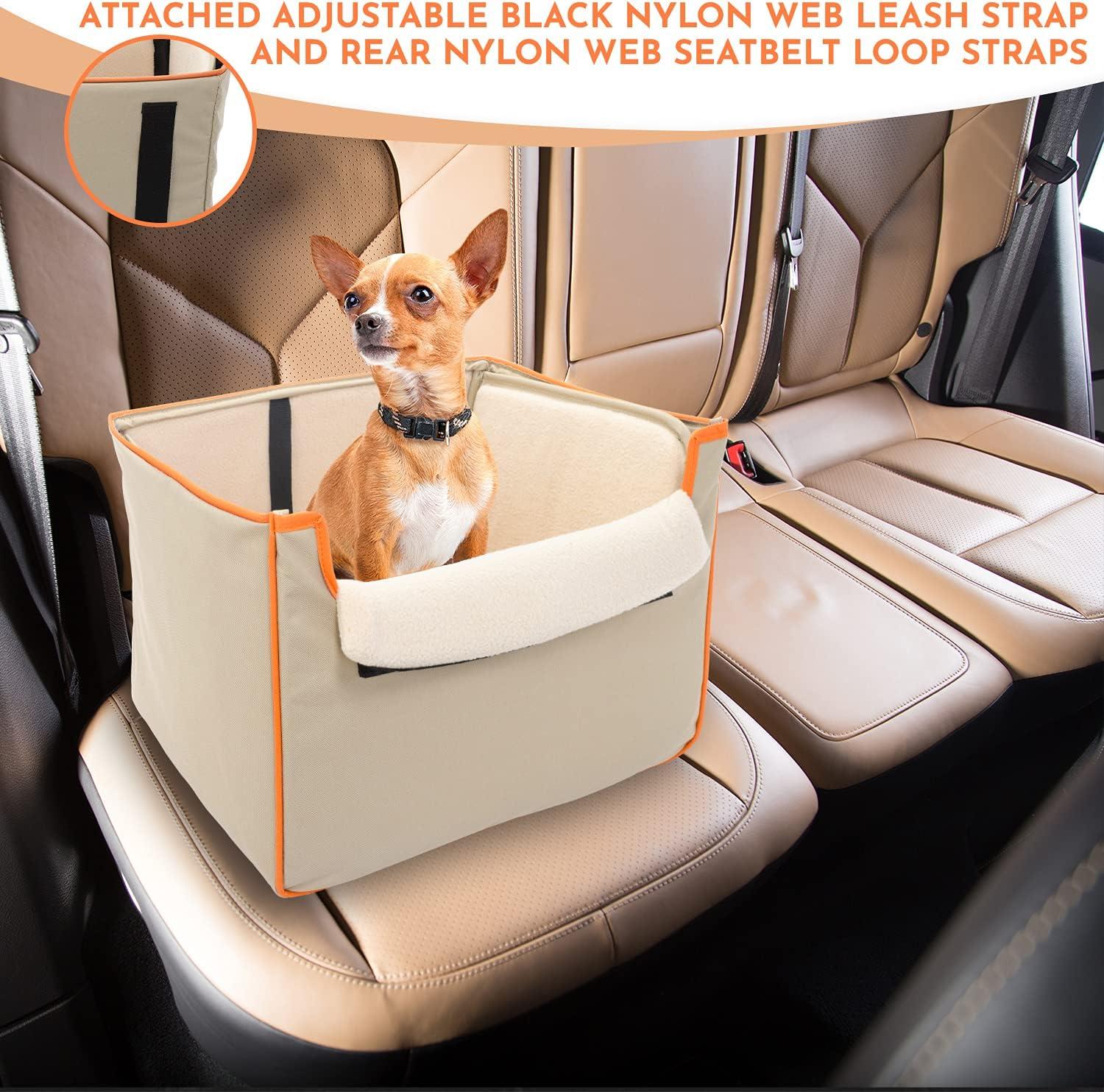 Precious Tails Oxford Pet Collapsible Car Booster Cat and Dog Seat - Gray