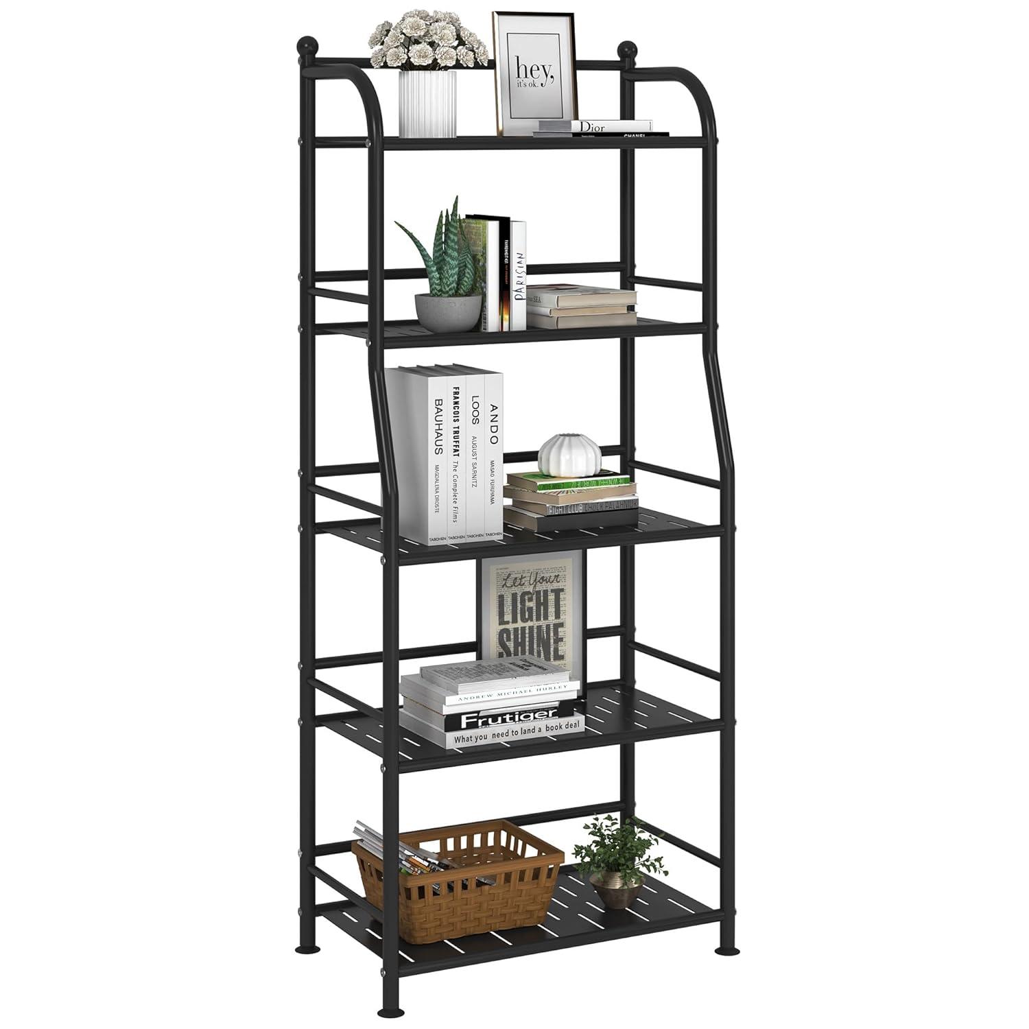 Rebrilliant Metal Shelf Storage Shelves, Living Room Shelves, Corner Kitchen Storage Shelves, Indoor Plant Shelves