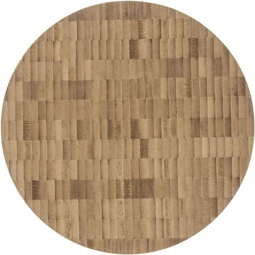 Natural Bamboo Round Butcher Block Serving Board, 10" Diameter