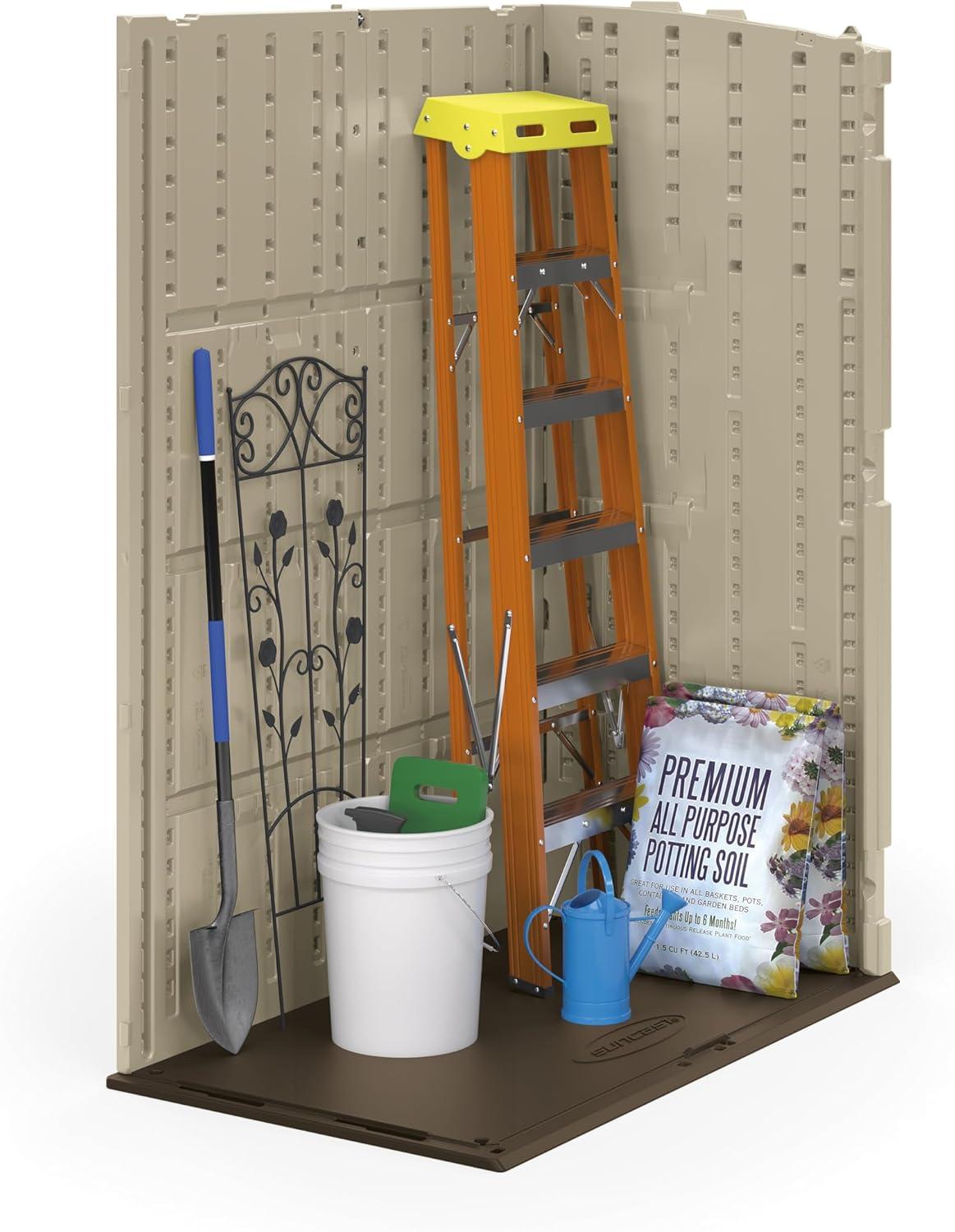 Suncast 53 in. W x 32.5 in. D Resin Vertical Tool Shed