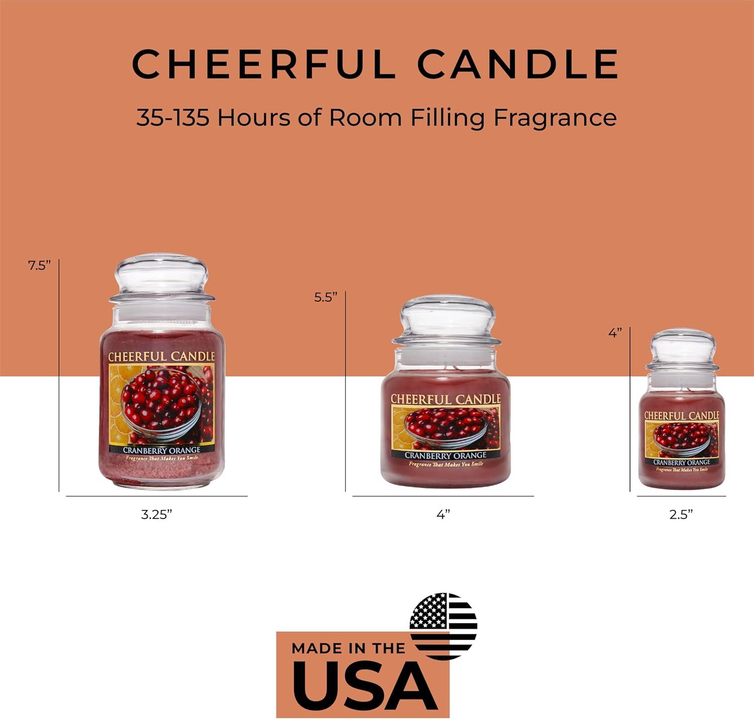 Cranberry Orange Scented Red Paraffin Jar Candle with Lid