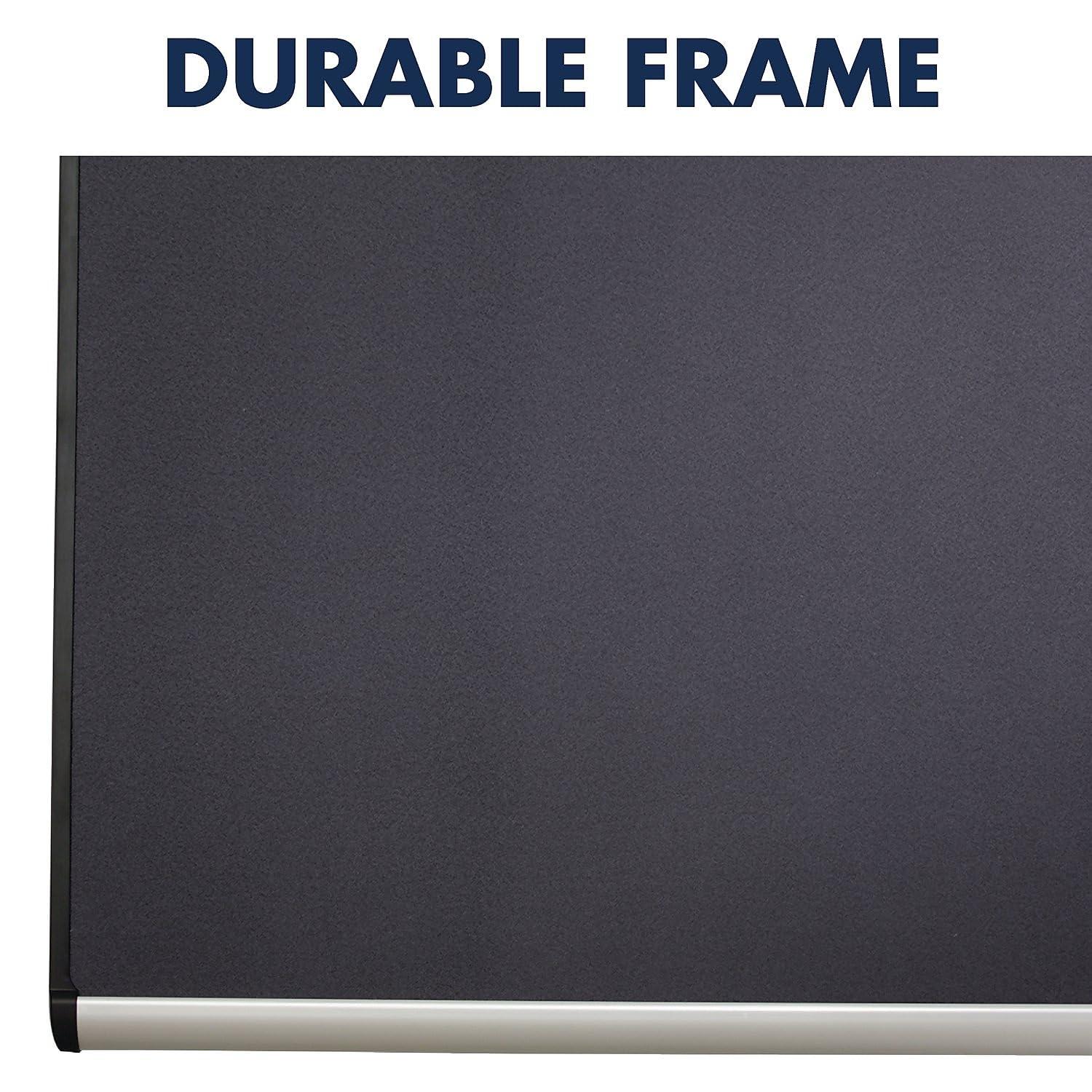 Quartet MB544A Prestige Plus 48 x 36 Magnetic Fabric Bulletin Boards - Gray Surface/Silver Aluminum Frame