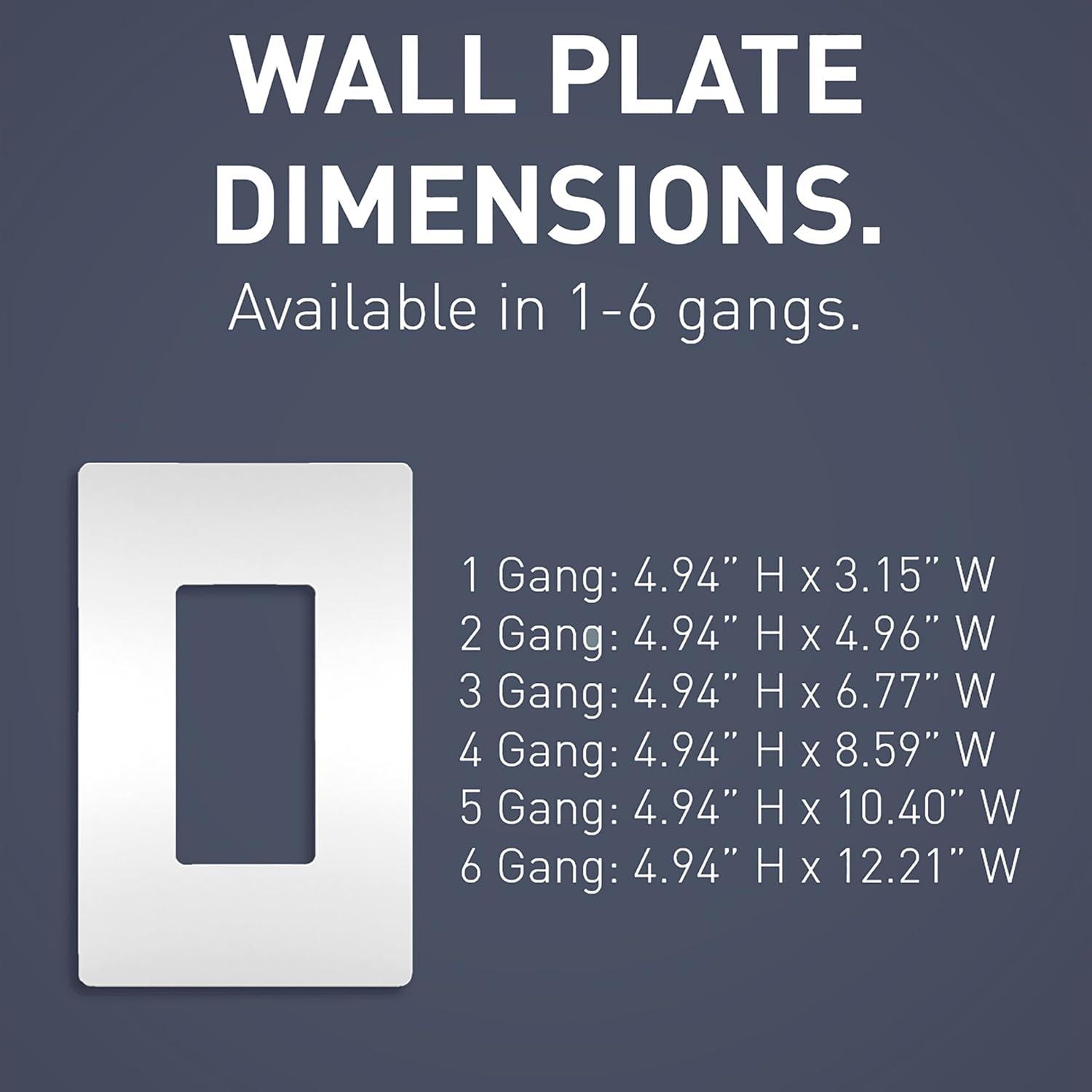 White 1-Gang Screwless Polycarbonate Wall Plate