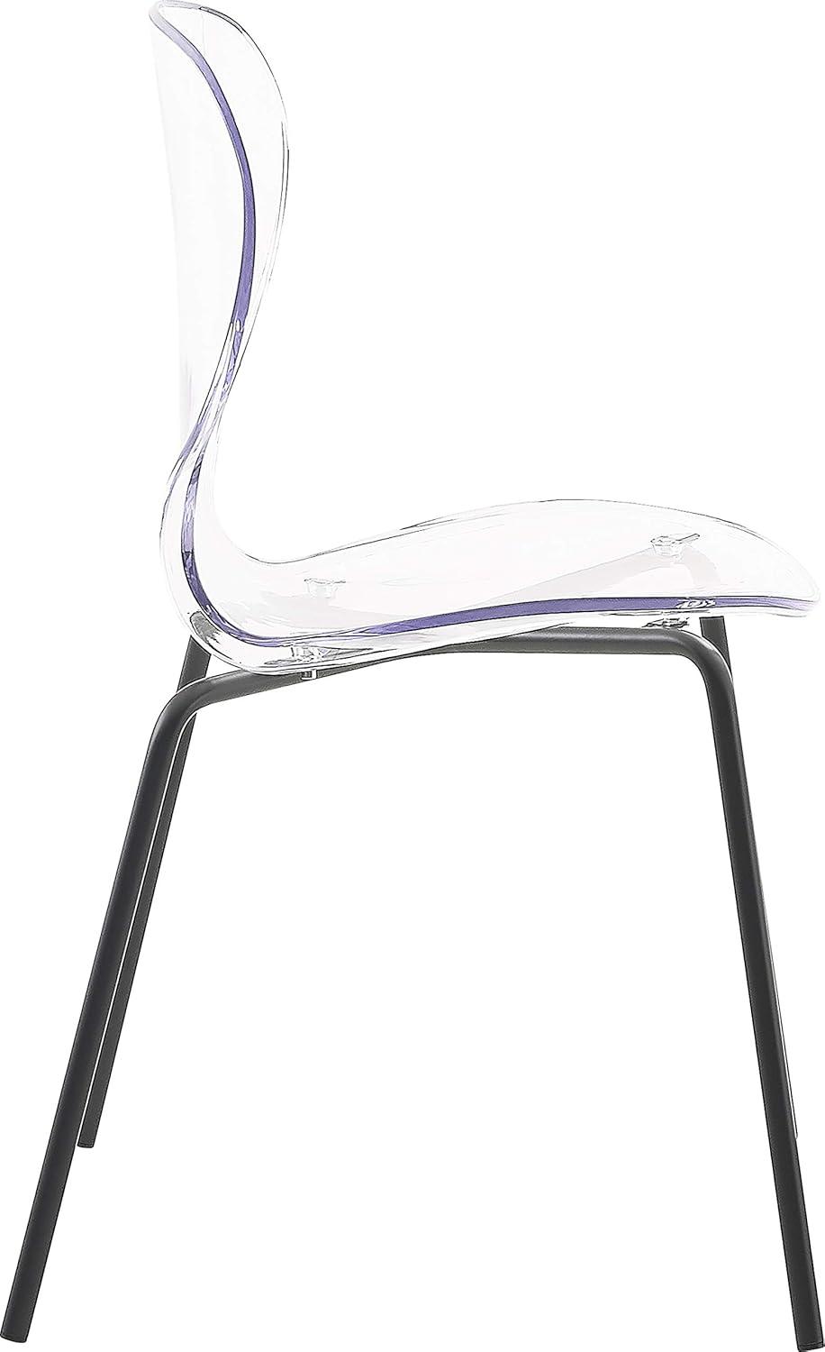 Meridian Furniture Clarion 18"H Metal Dining Chair in Matte Black (Set of 2)