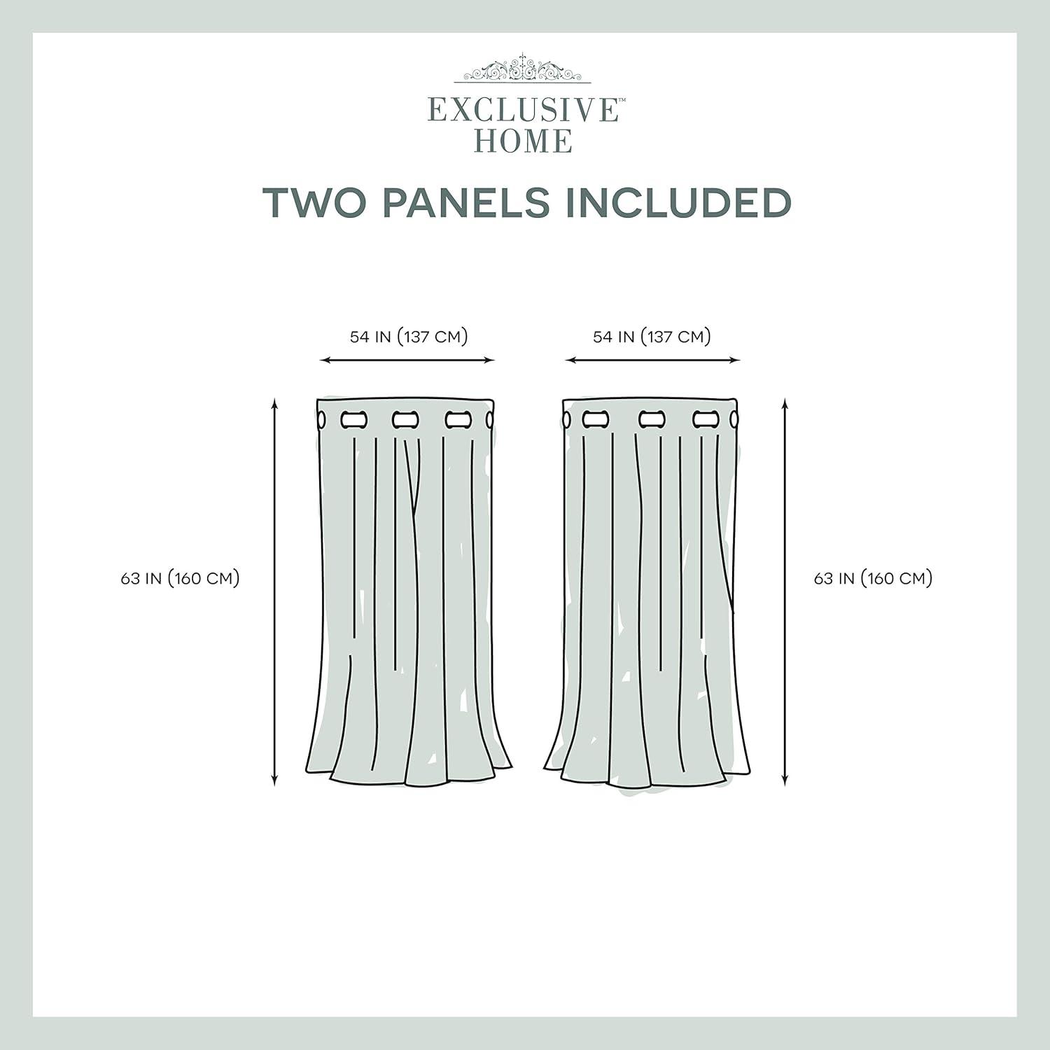 Kochi Linen Blend Grommet Top Window Curtain Panel - Exclusive Home®