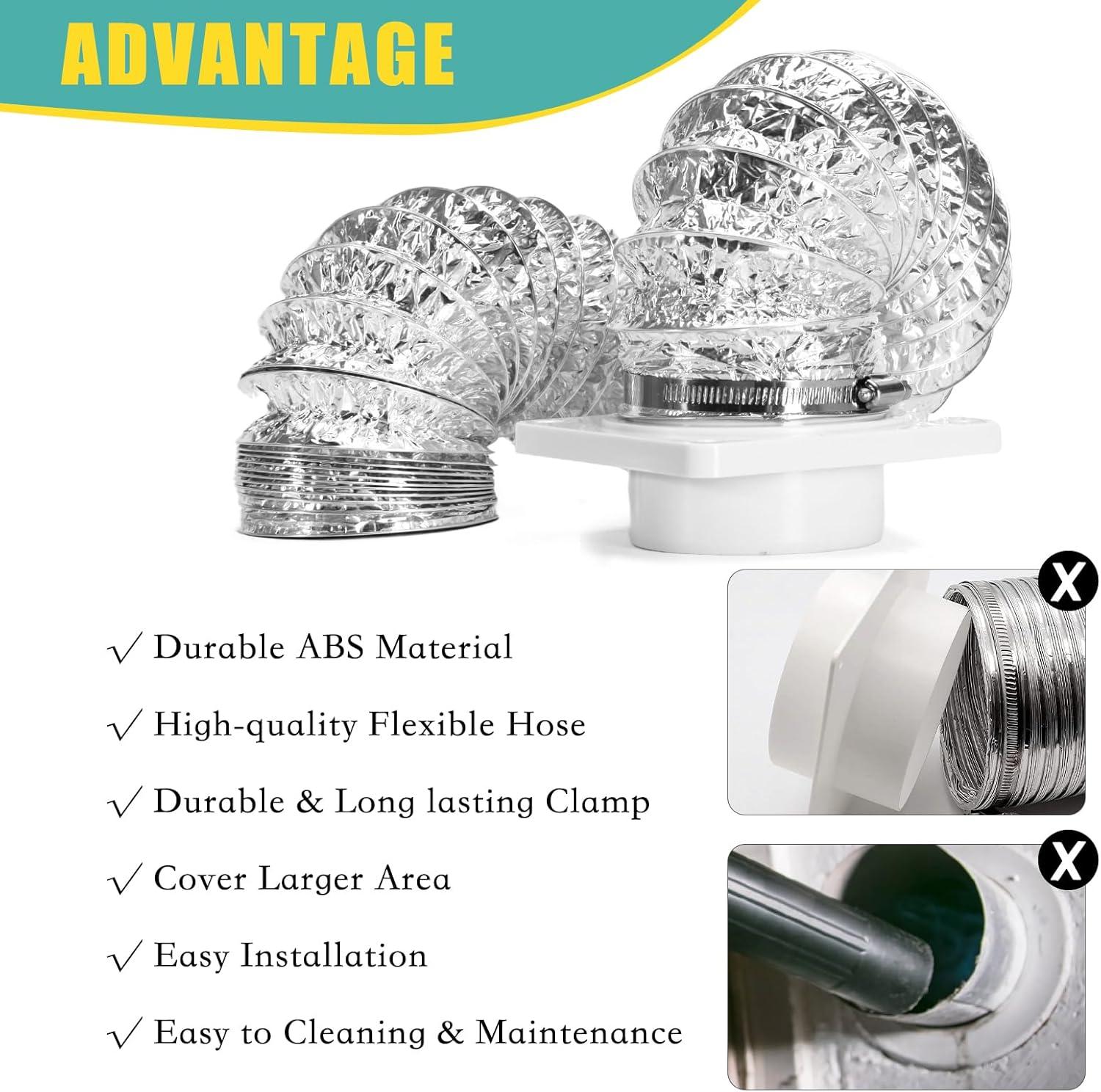 Dryer Machine Ventilation Kit Dryer Ventilation Wall Panel Connector Kit