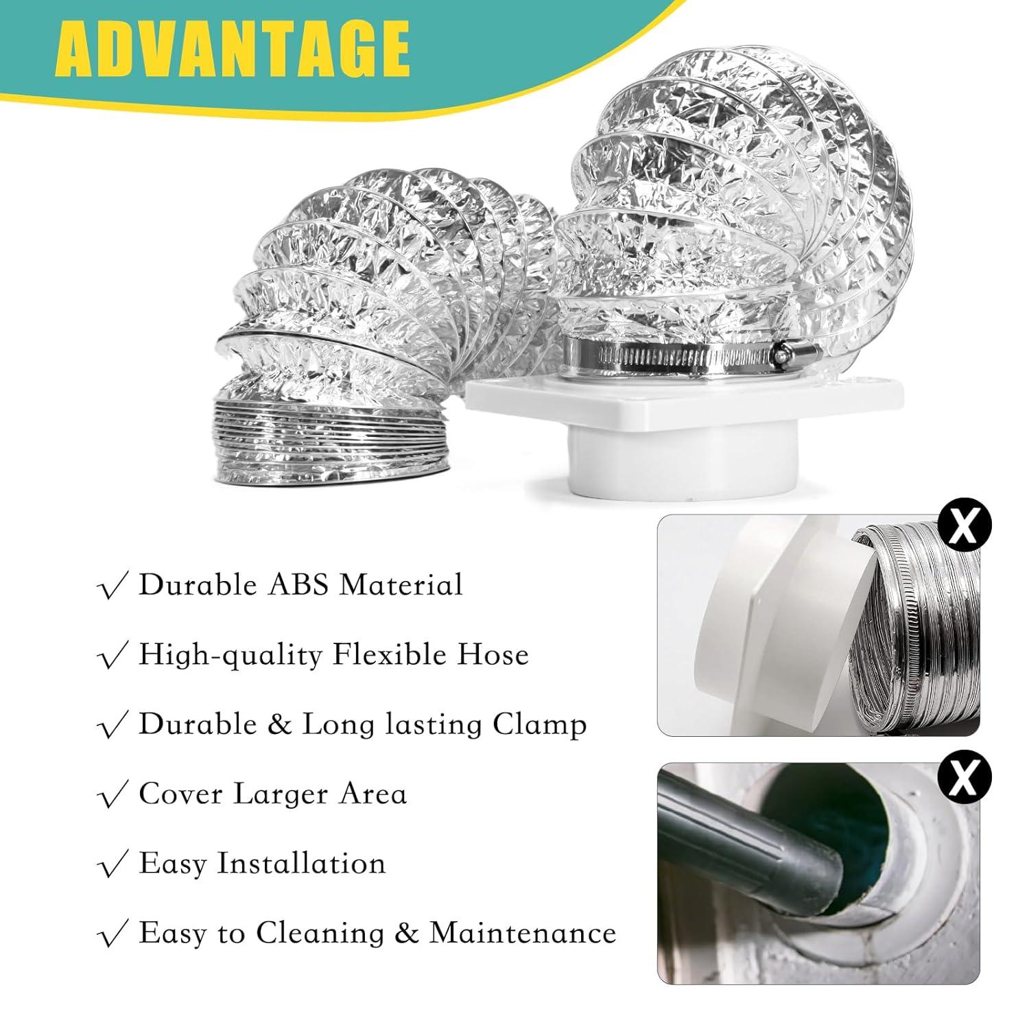 Dryer Machine Ventilation Kit Dryer Ventilation Wall Panel Connector Kit