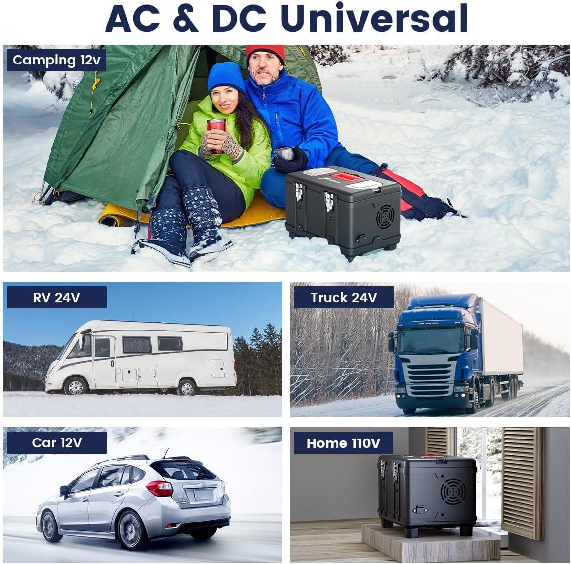 Audew Diesel Air Heater, 12V DC & 110V AC 8KW Horizontal All-In-One Portable Parking Heater with App Control, Altitude Modeand Automatic Start and Stop for RV Garage Camper Black 2025Upgraded, Black