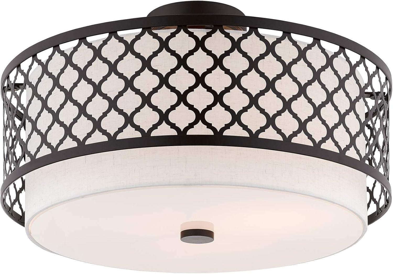 Livex Lighting Arabesque 3 - Light Semi-Flush Mount in  English Bronze