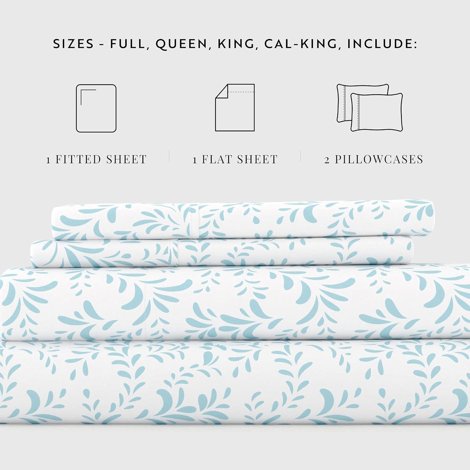 California King Yellow Honeycomb Print Microfiber Sheet Set