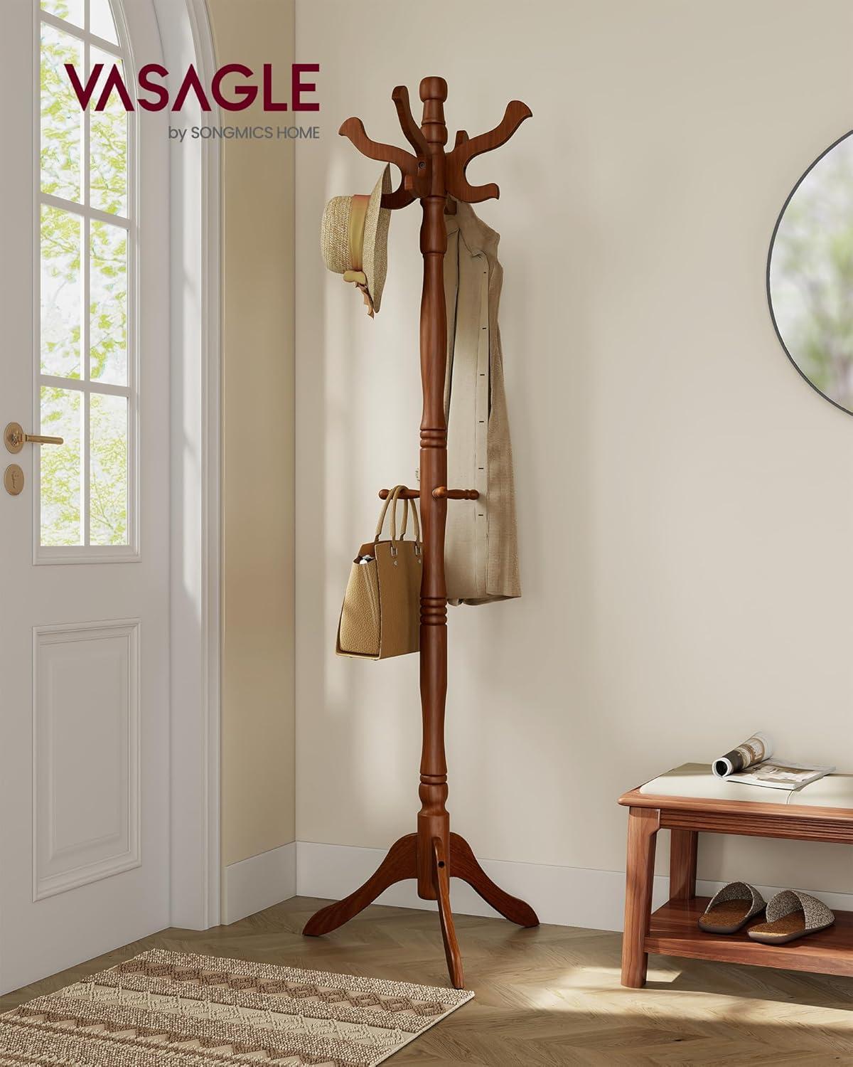 Red Barrel Studio® Coat Rack Free Standing With 11 Hooks