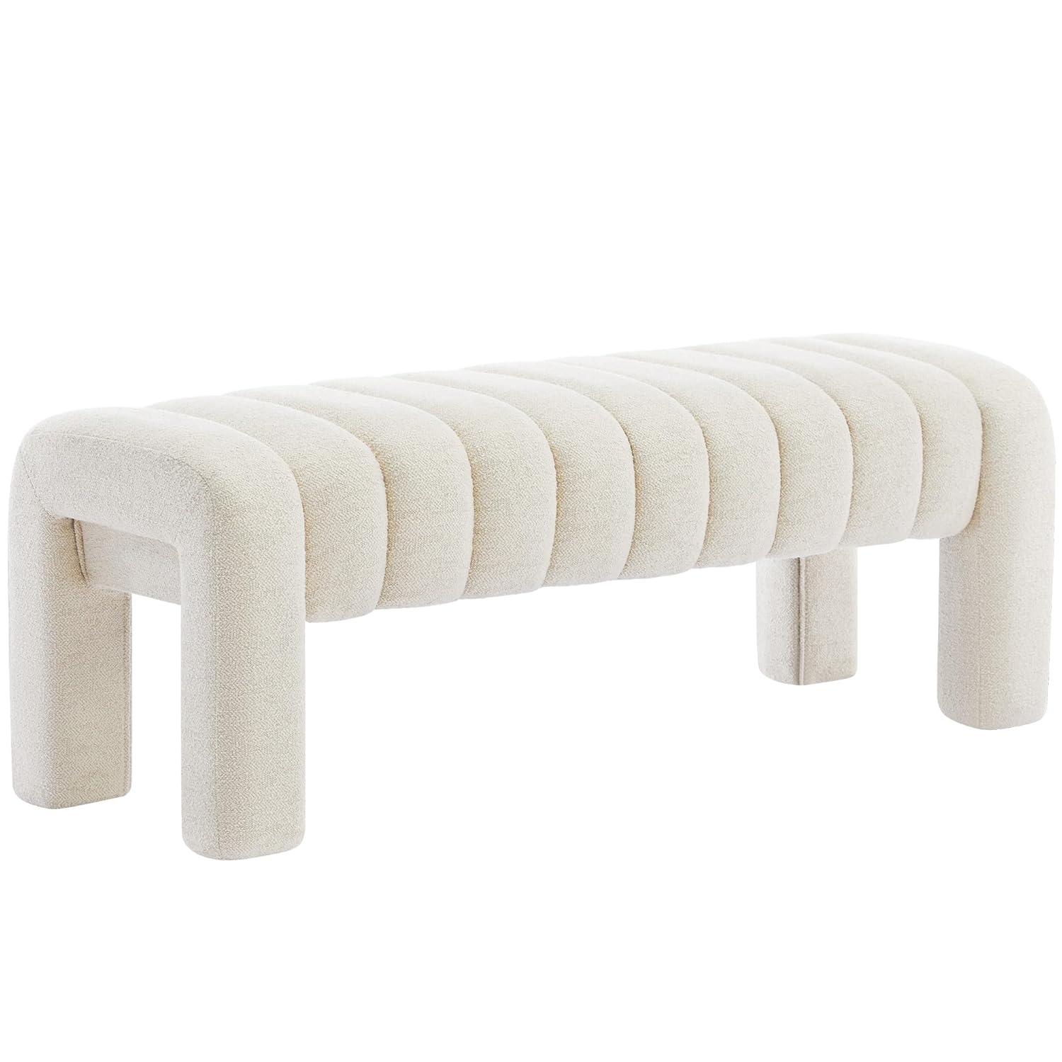 Oyan 43"or 63"W Channel Tufted Upholstered Bedroom Bench