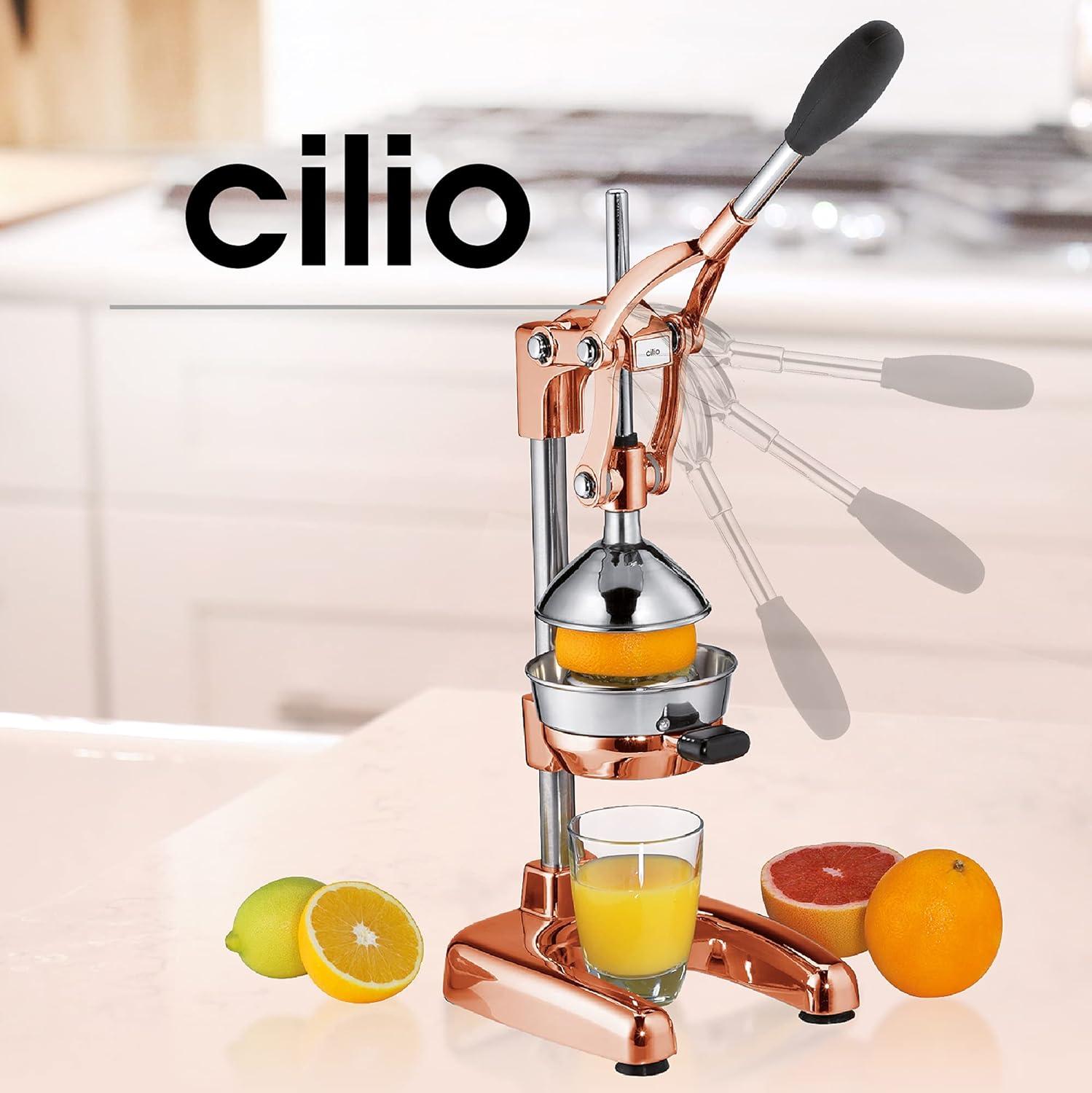 Cilio Amalfi Commercial Grade Manual Citrus Juicer, Extractor, and Juice Press, Copper