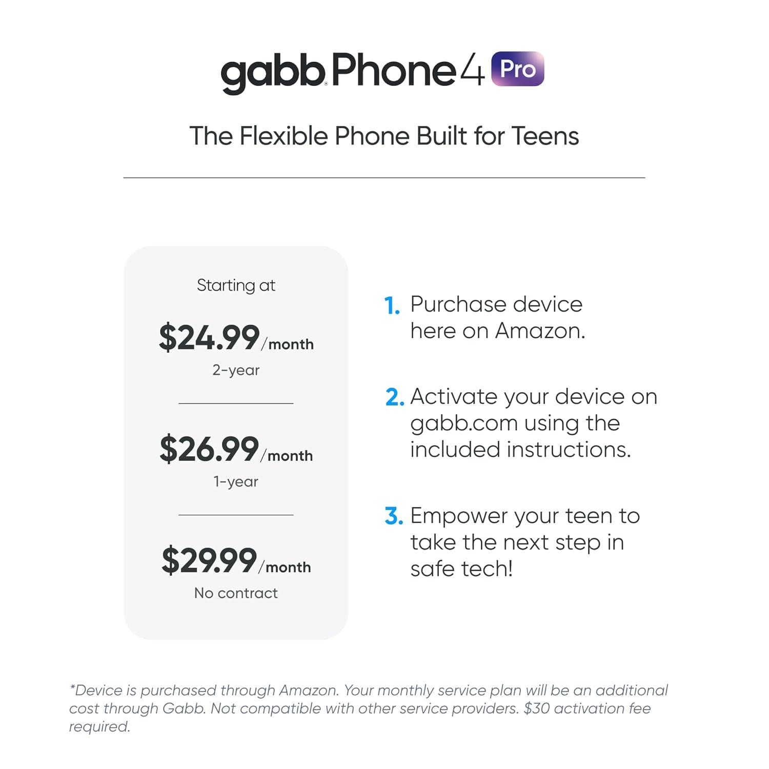 Gabb Phone 4 Pro - The Safe Phone Built for Teens