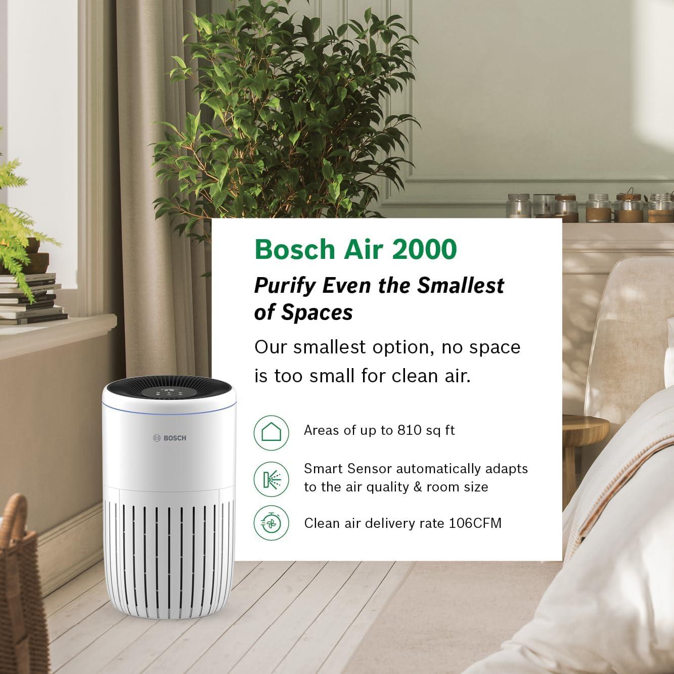 Bosch White HEPA Energy Star Air Purifier for Large Rooms