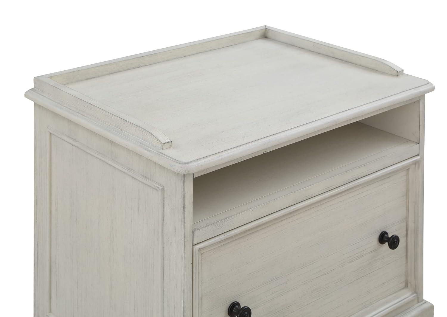 Country Meadows Engineered Wood File Cabinet in Antique White