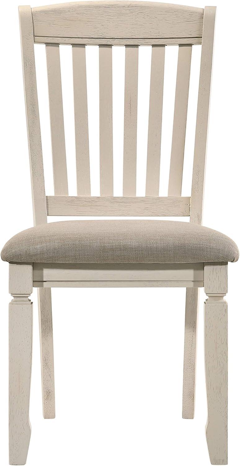 18" Fedele Accent Chair Tan Fabric/Cream Finish - Acme Furniture: Linen Upholstery, Wood Frame, No Assembly Required