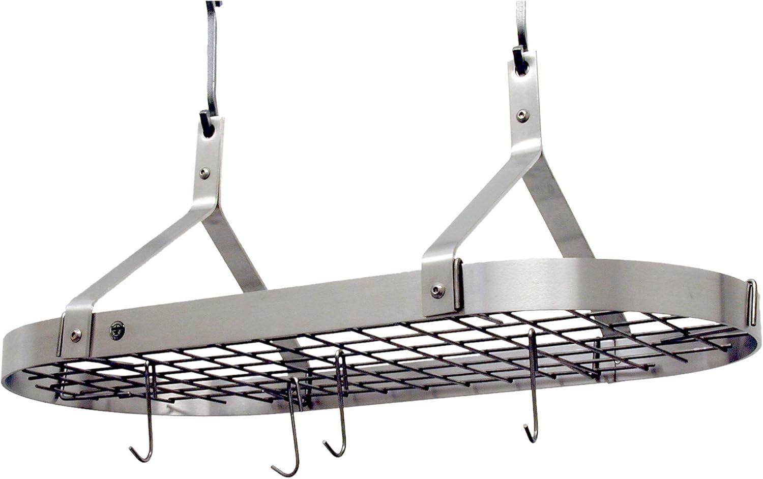 Stainless Steel 32" Contemporary Ceiling Pot Rack