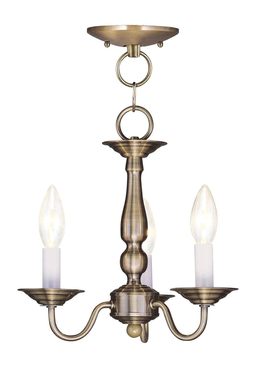 Livex Lighting Williamsburgh 3 - Light Chandelier in  Antique Brass