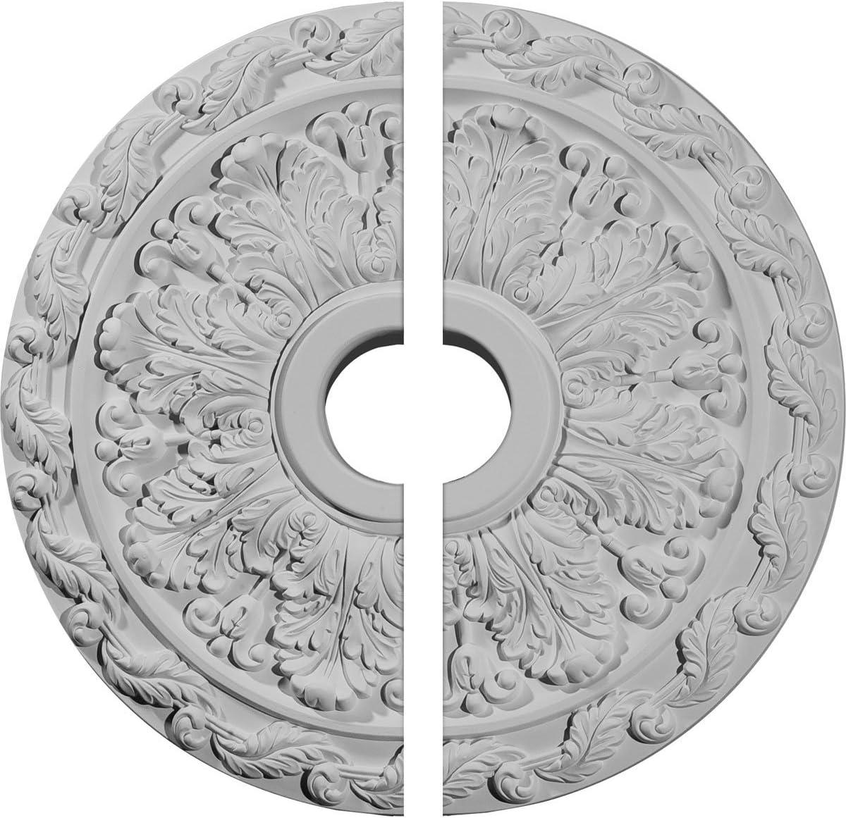 Ekena Millwork CM19SP2 Spring Leaf 19.88" H x 19.88"W x 1.25"D Ceiling Medallion