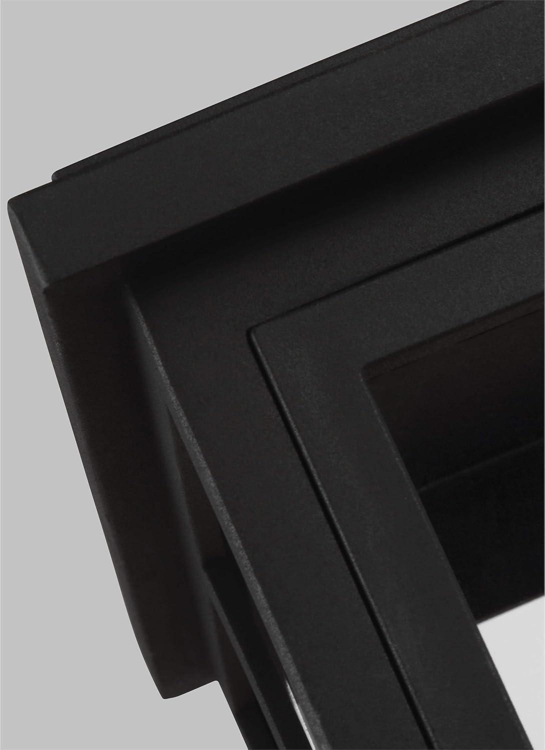 Warren Textured Black 3-Light Lantern Sconce with Clear Panels