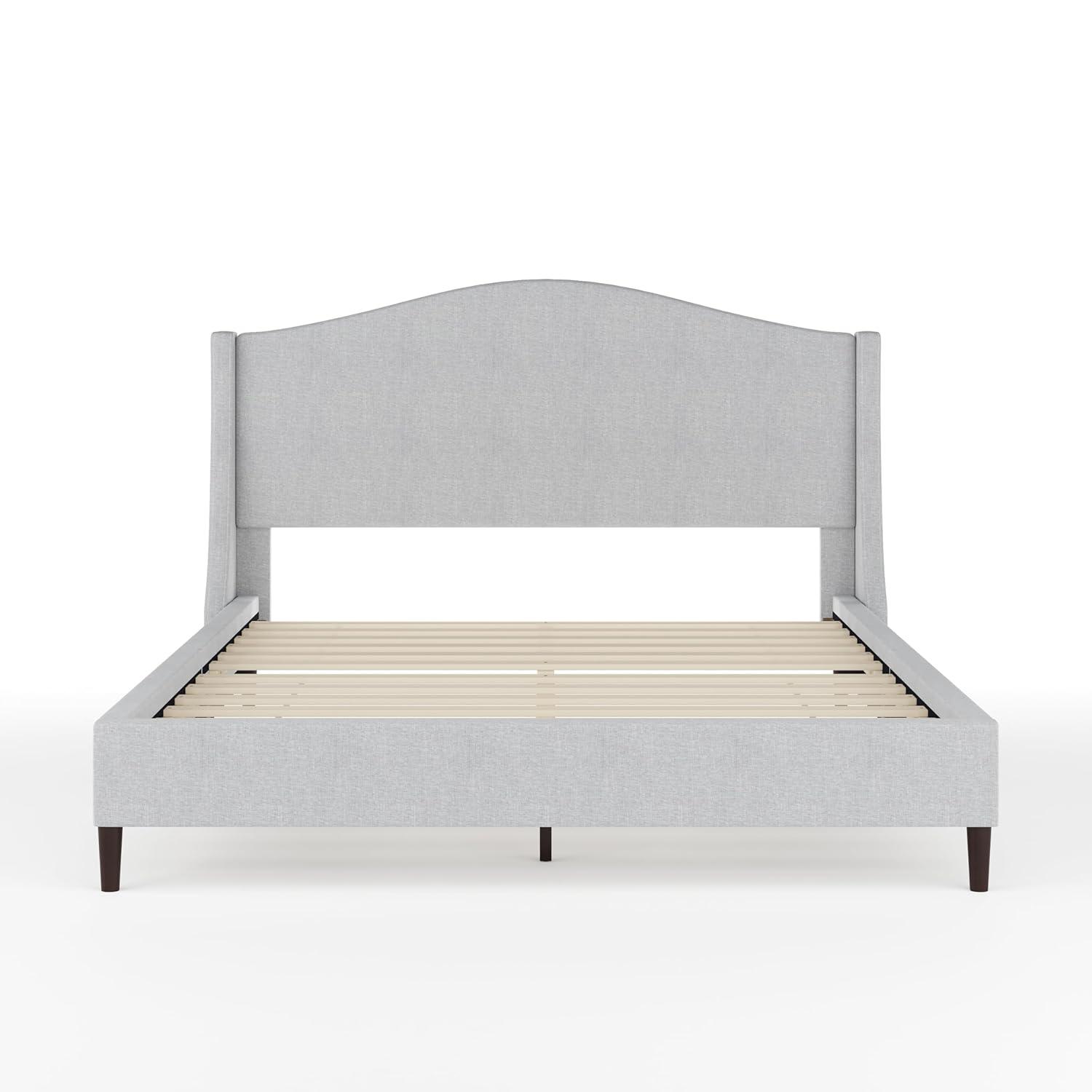 Martha Stewart Martha Stewart Amelia Upholstered Platform Bed With Curved Headboard
