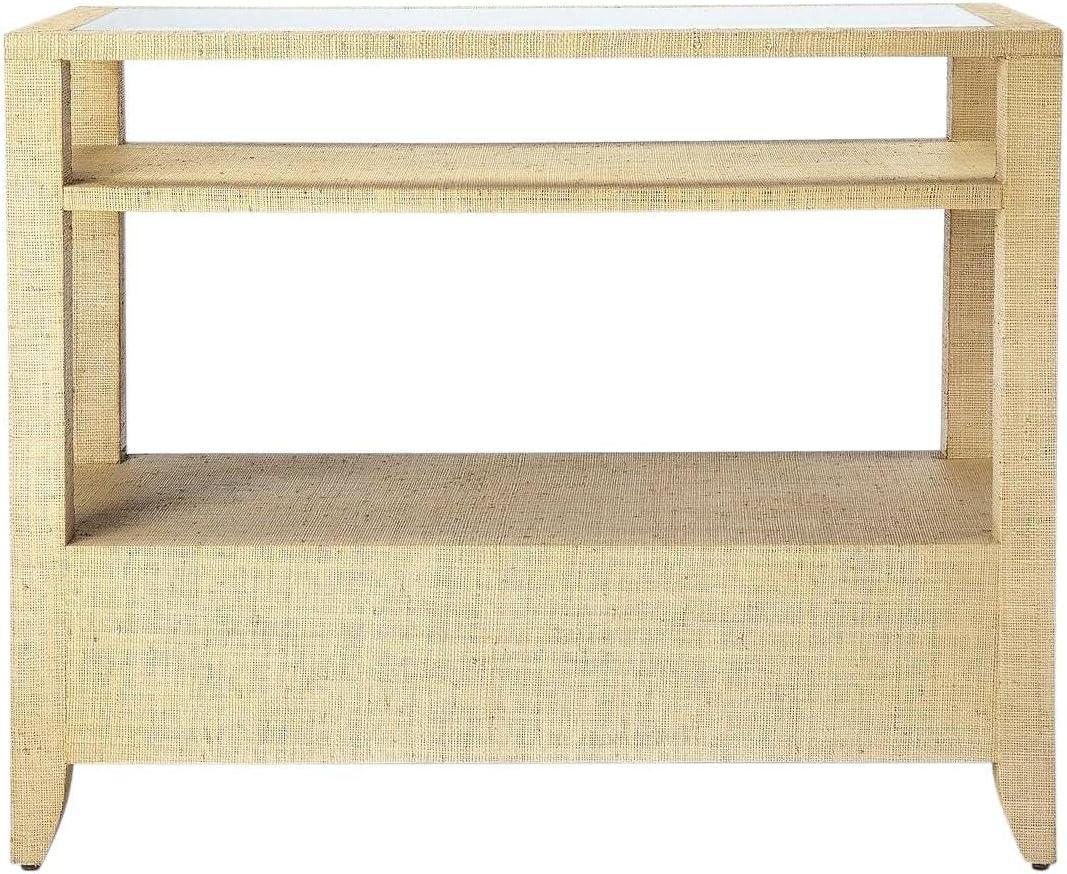 Butler Specialty Company Amelle Raffia Console Table In Beige