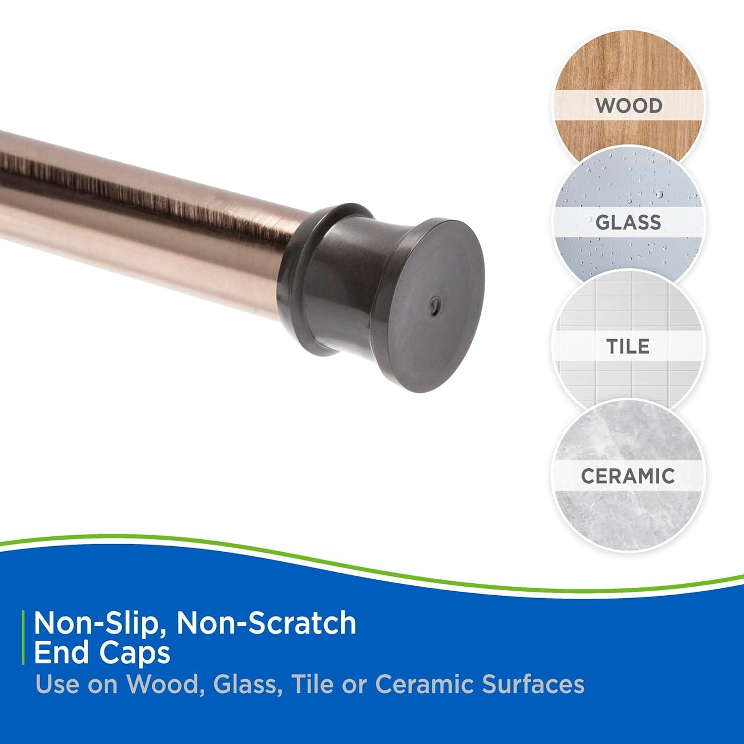 Kenney Twist & Fit Kenney Twist & Fit No Tools Tension Shower Curtain Rod, 42-72"