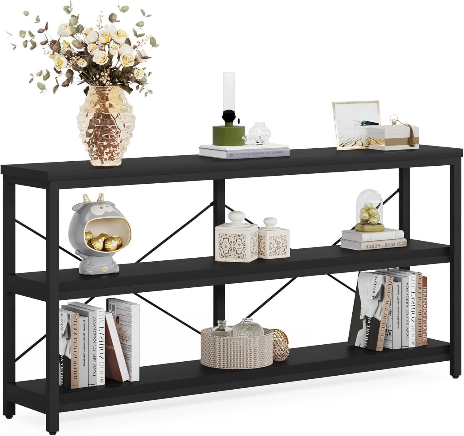 Tribesigns 55 Inches 3 Tiers TV Stand Console Long Sofa Table