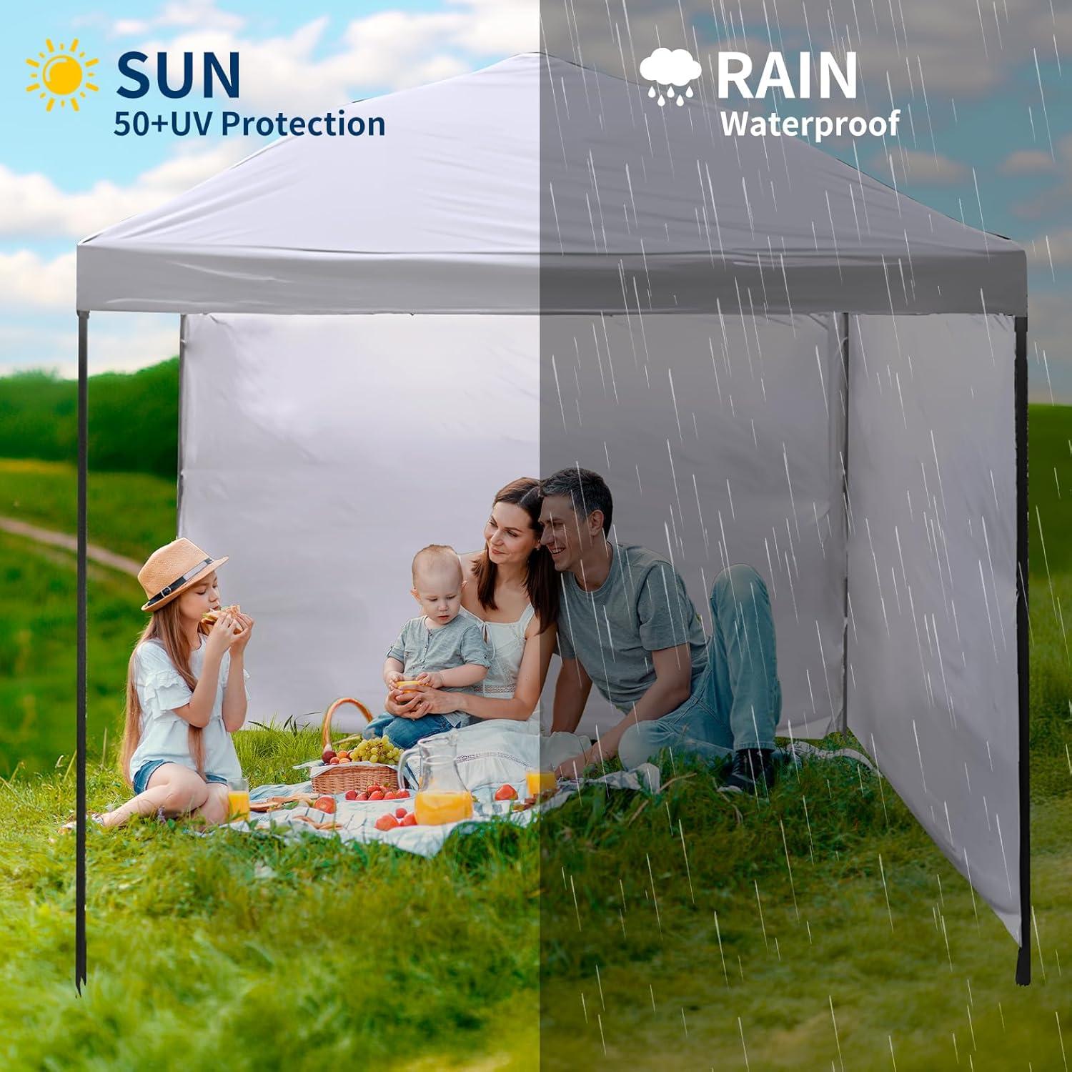 10x10 Canopy Replacement top,10x10ft Pop Up Canopy Top Cover,Silver Coated Replacement Canopy top for Straight Leg Canopy Frame,Beige(1 PCS Top Cover Only)