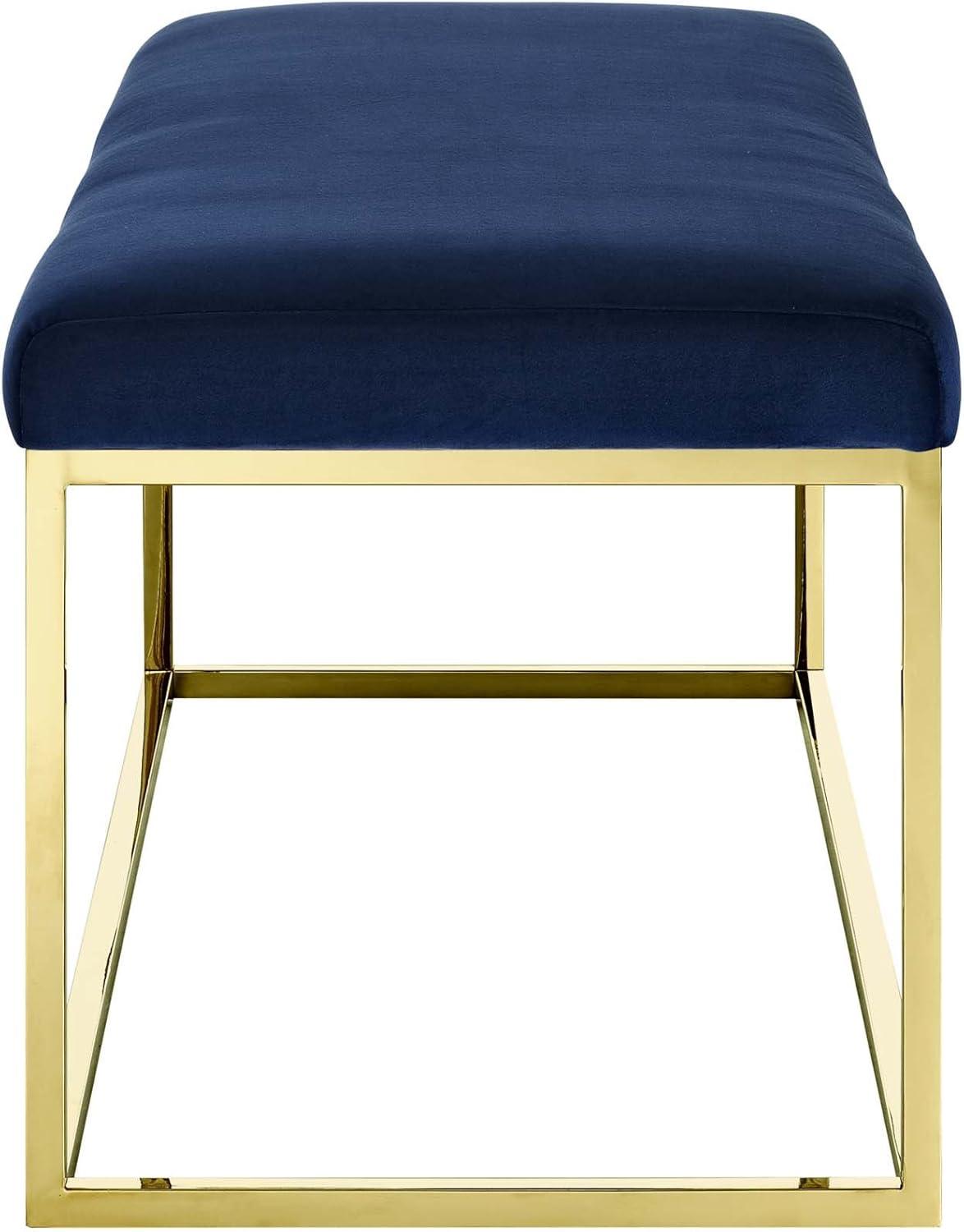 Anticipate Fabric Bench Gold Navy