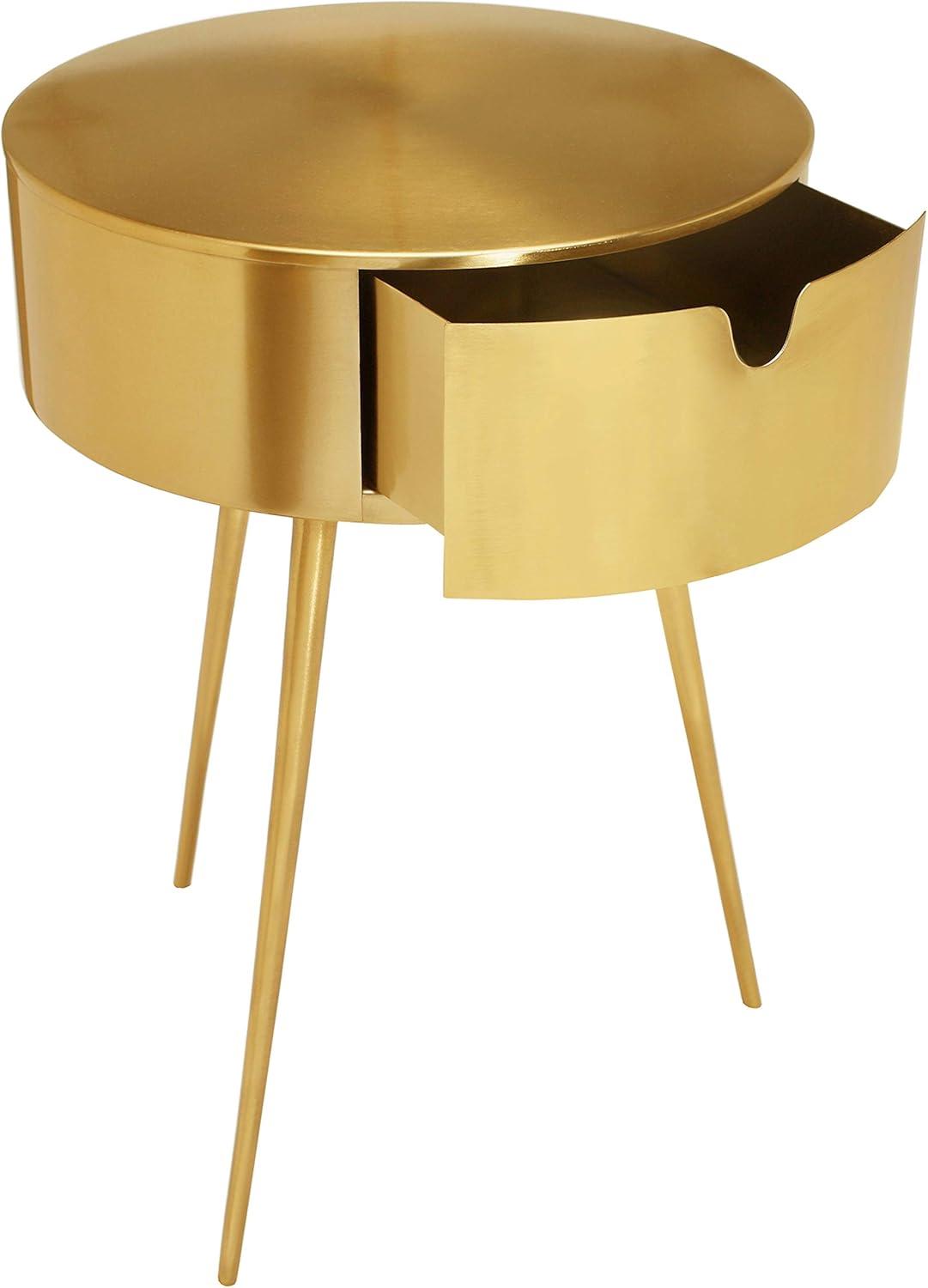 Meridian Furniture Bali Gold Metal Nightstand