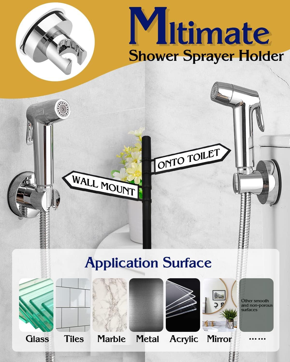 Chrome Handheld Bidet Sprayer with Adjustable Water Pressure