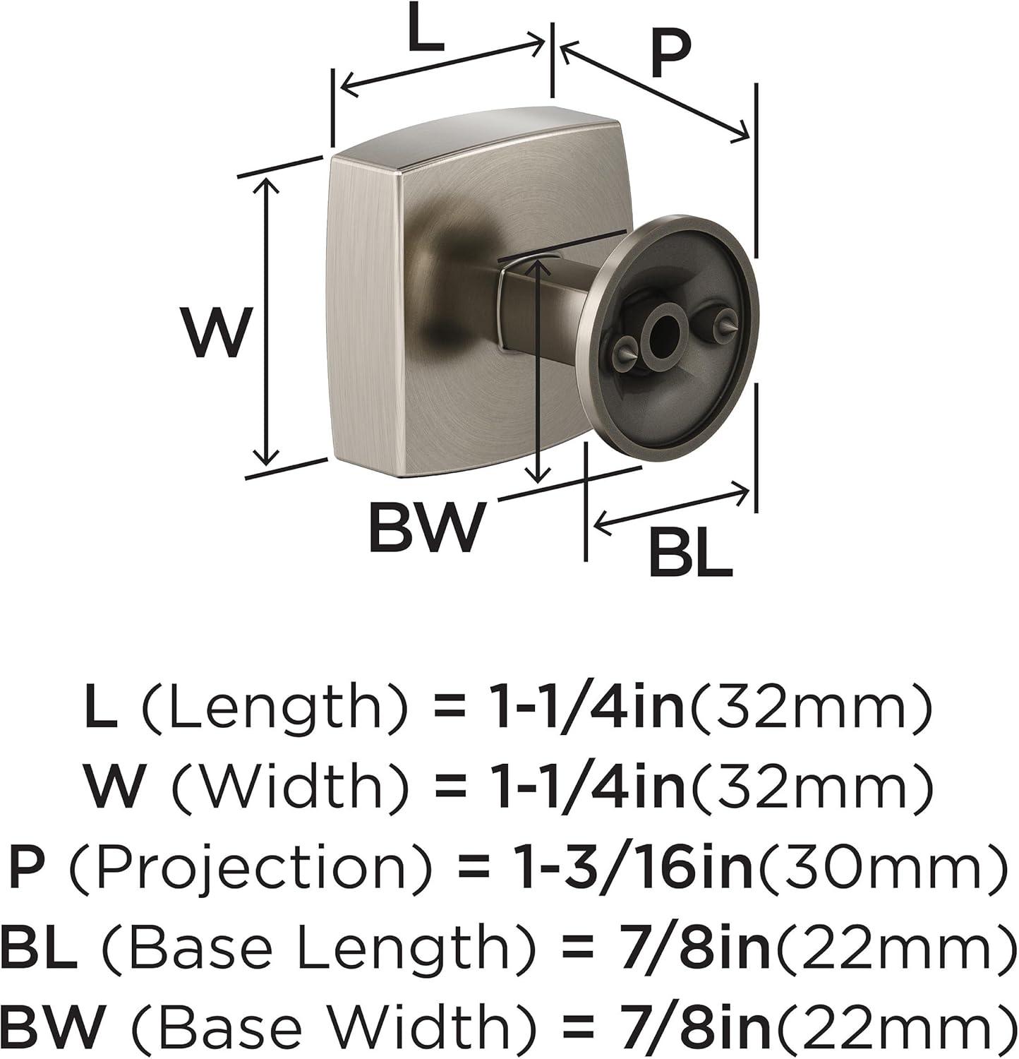 Everett 1 1/4" Length Square Knob