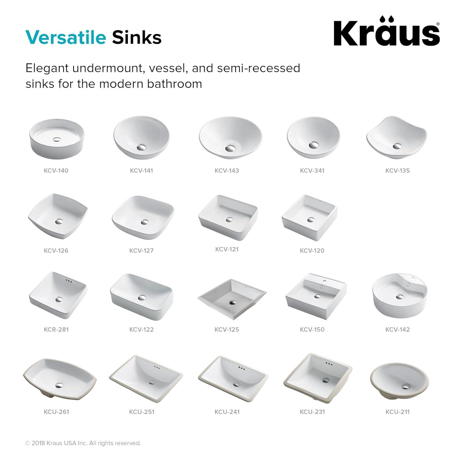 KRAUS Elavo™ Thin Ceramics Vessel Bathroom Sink