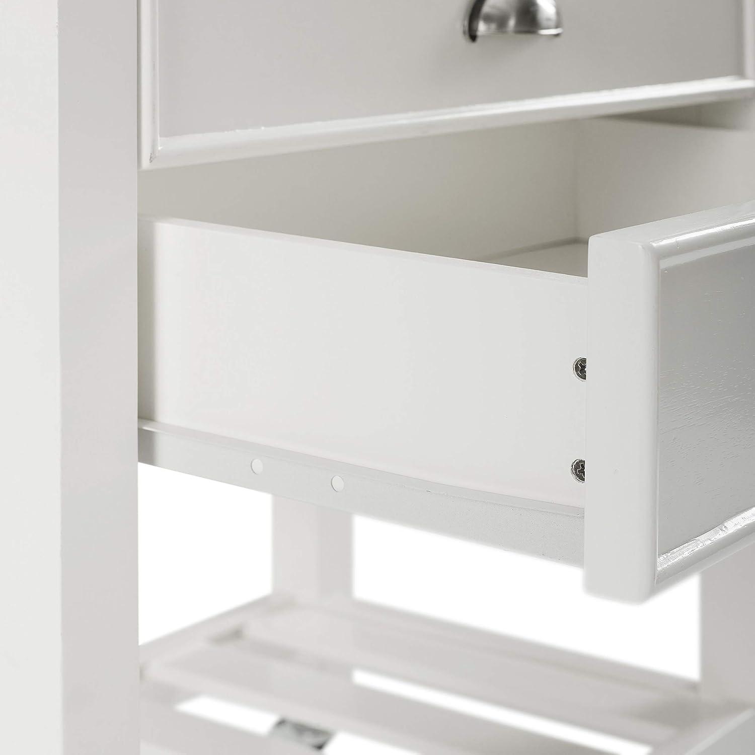 Bristol Double Drop Leaf Kitchen Cart White - Crosley