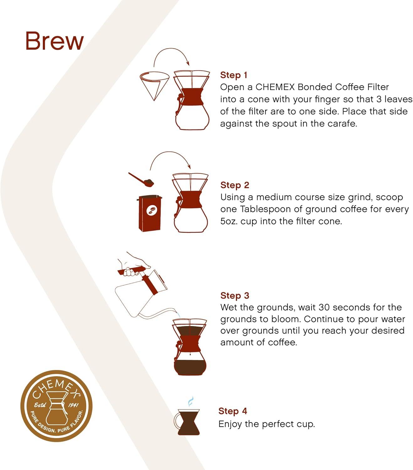 Chemex Pour-Over Glass Coffeemaker - Classic Series - 10-Cup - Exclusive Packaging
