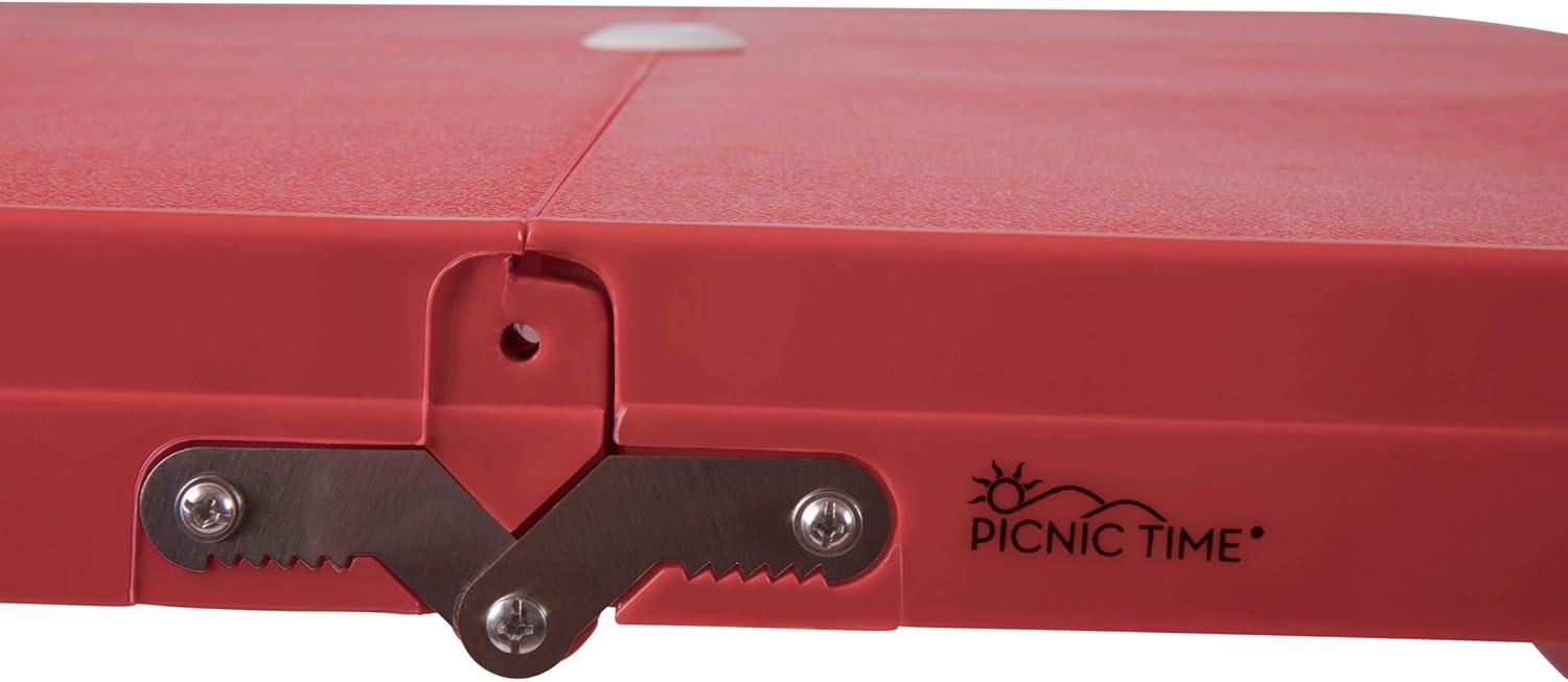 Picnic Time Red Folding Picnic Table