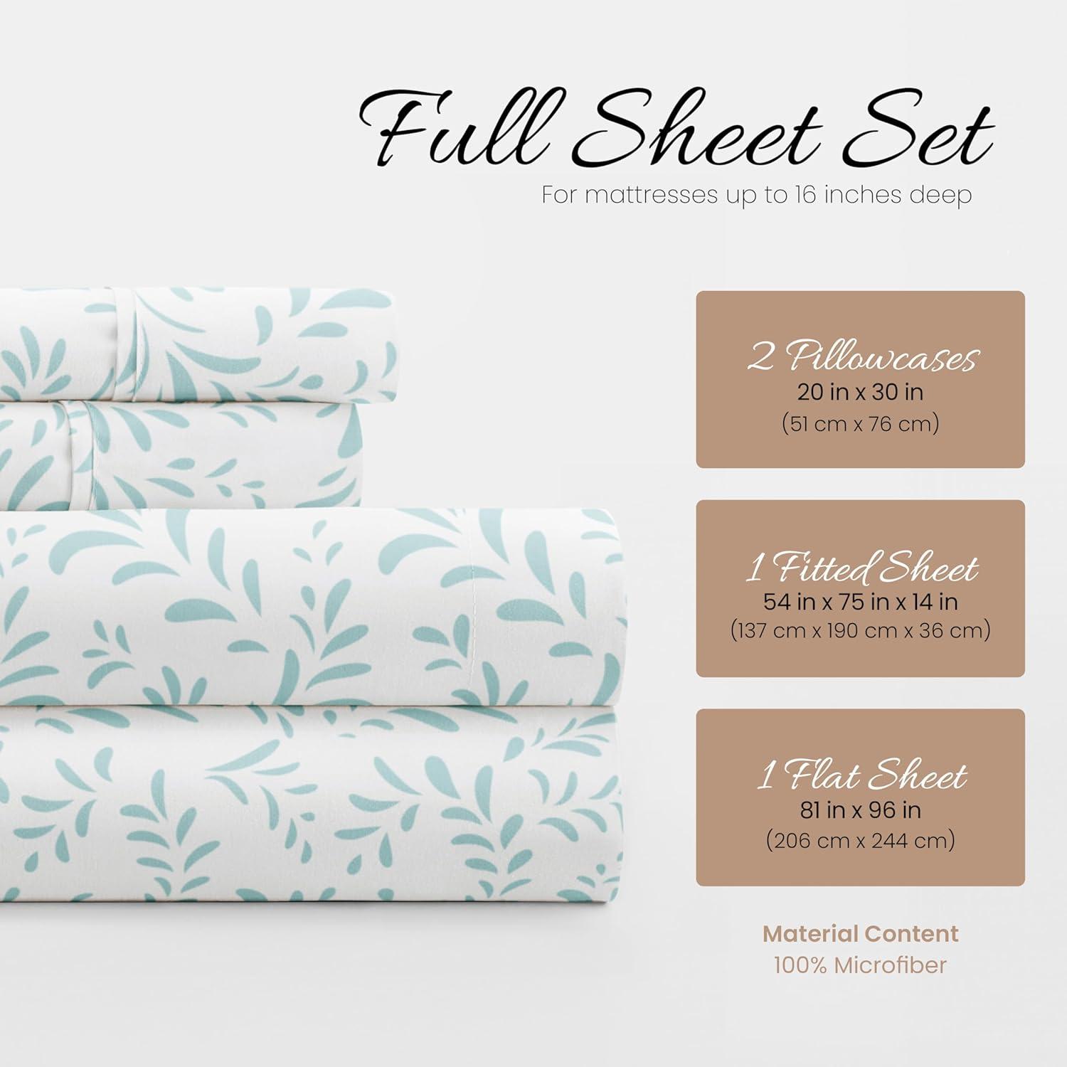 Simply Soft™ Burst of Vines Pattern Microfiber Sheet Set