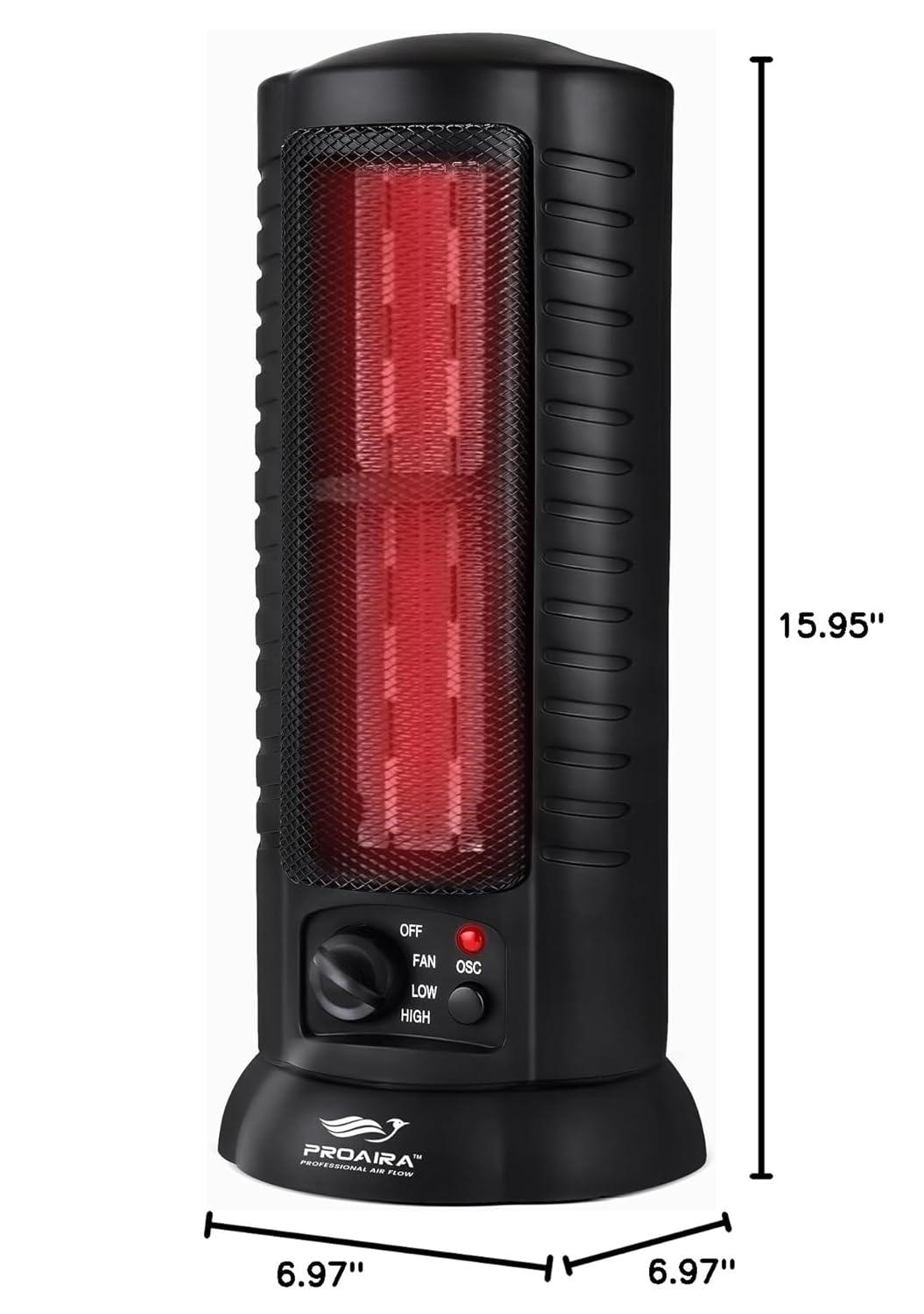 Proaira 750 Watt 5120 BTU Electric Tower Space Heater