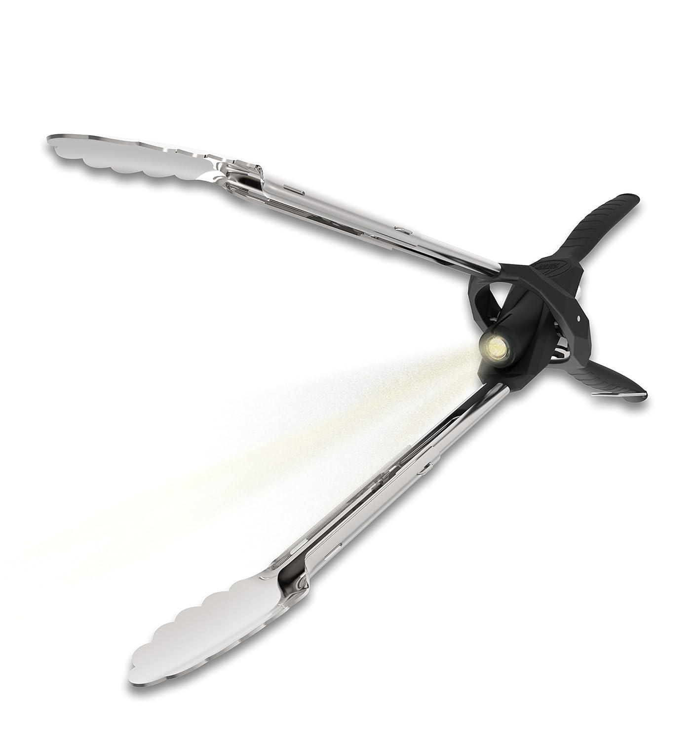 Stainless Steel Illuminating Grill Tongs with LED Light